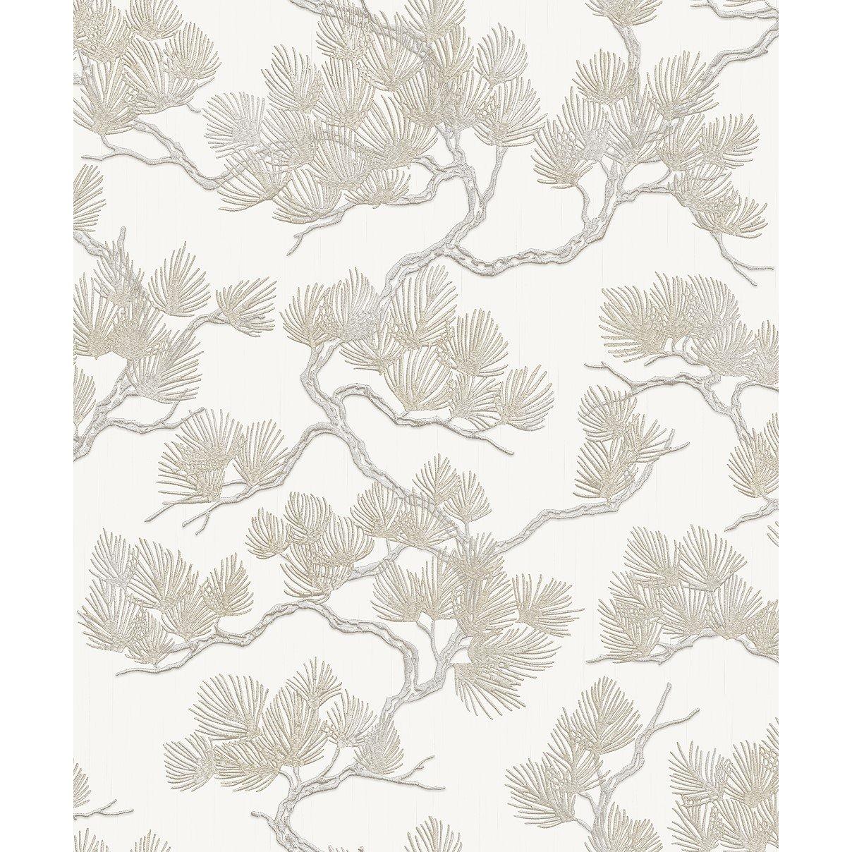 Design Id  Did Pine Tree Beige Wallpaper - Neutral