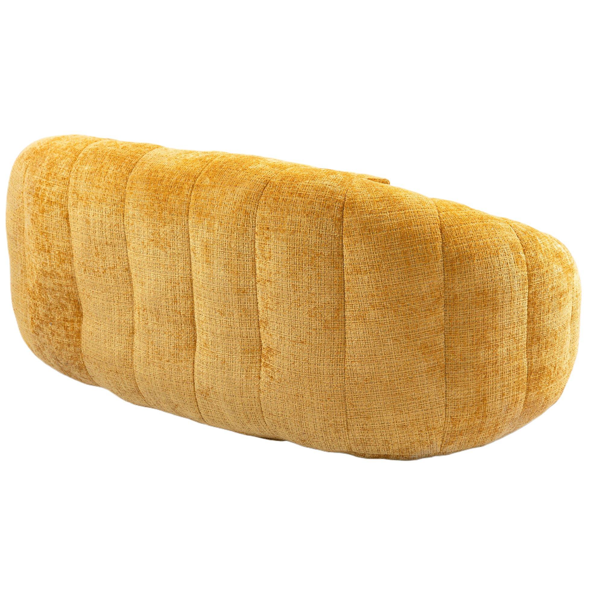 Yellow - Urban Meuble - Chenille Memory Foam Bean Bag Loveseat Sofa - 14