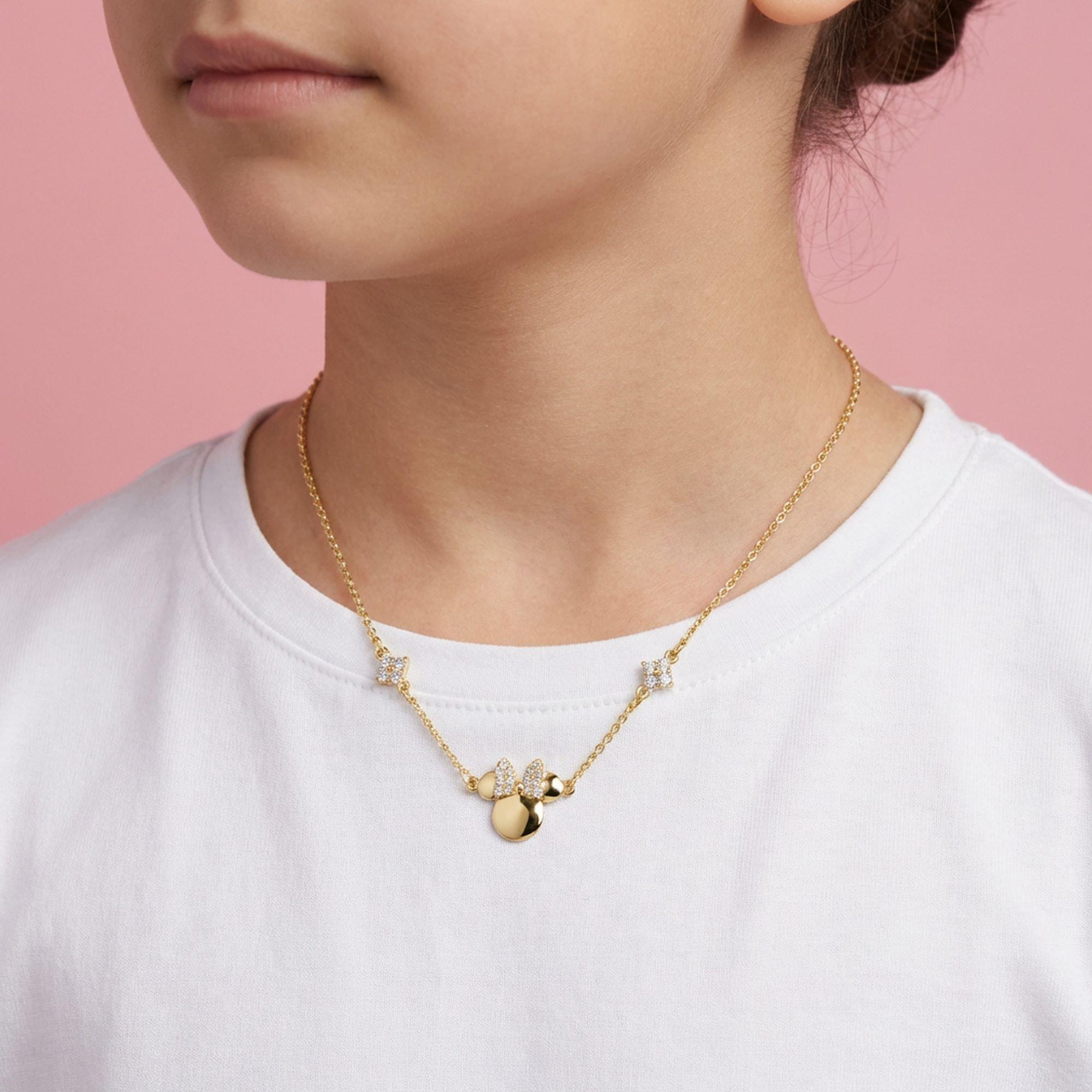 Gold - Minnie Mouse - Minnie Mouse gold plated quatrefoil necklace - 2
