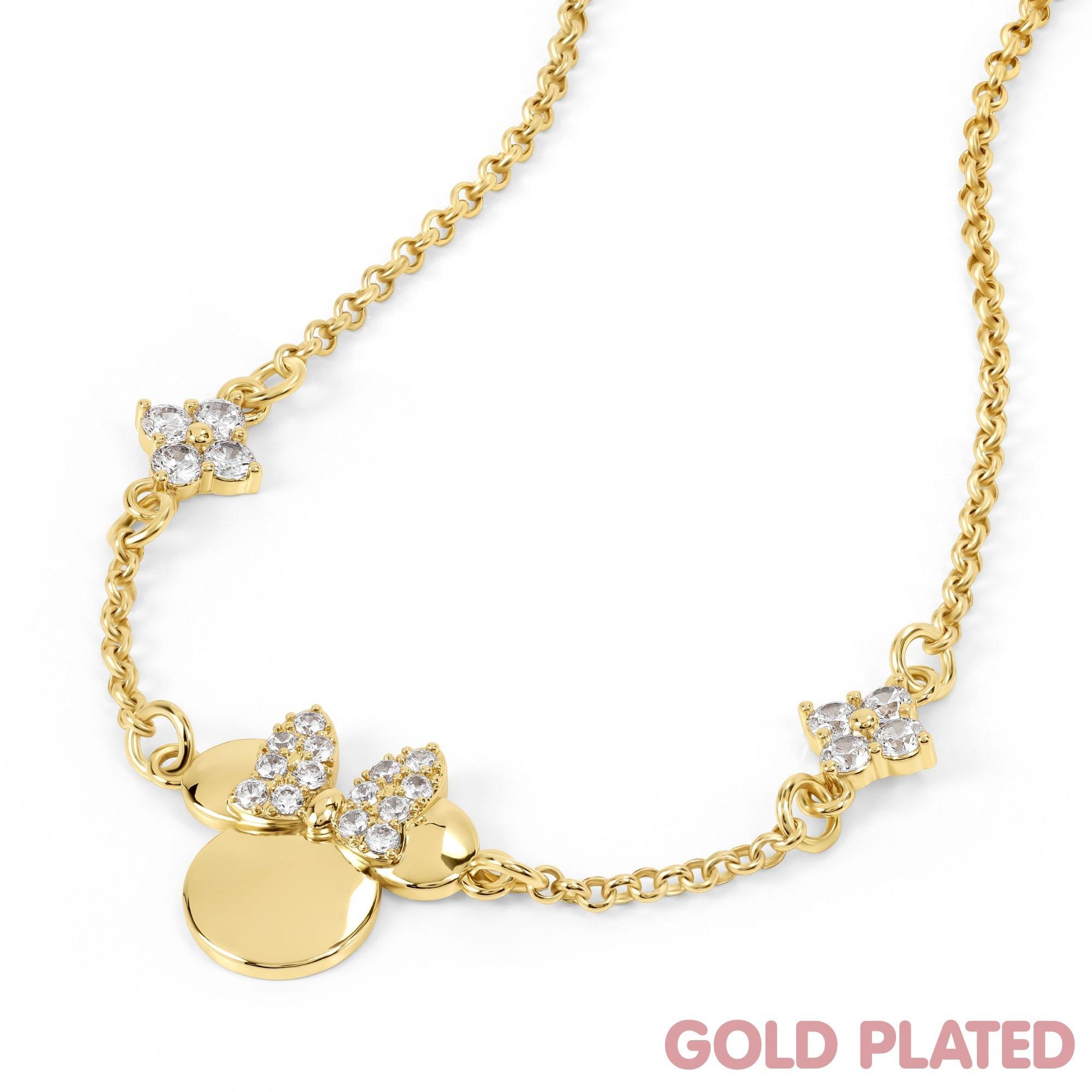 Gold - Minnie Mouse - Minnie Mouse gold plated quatrefoil necklace - 3