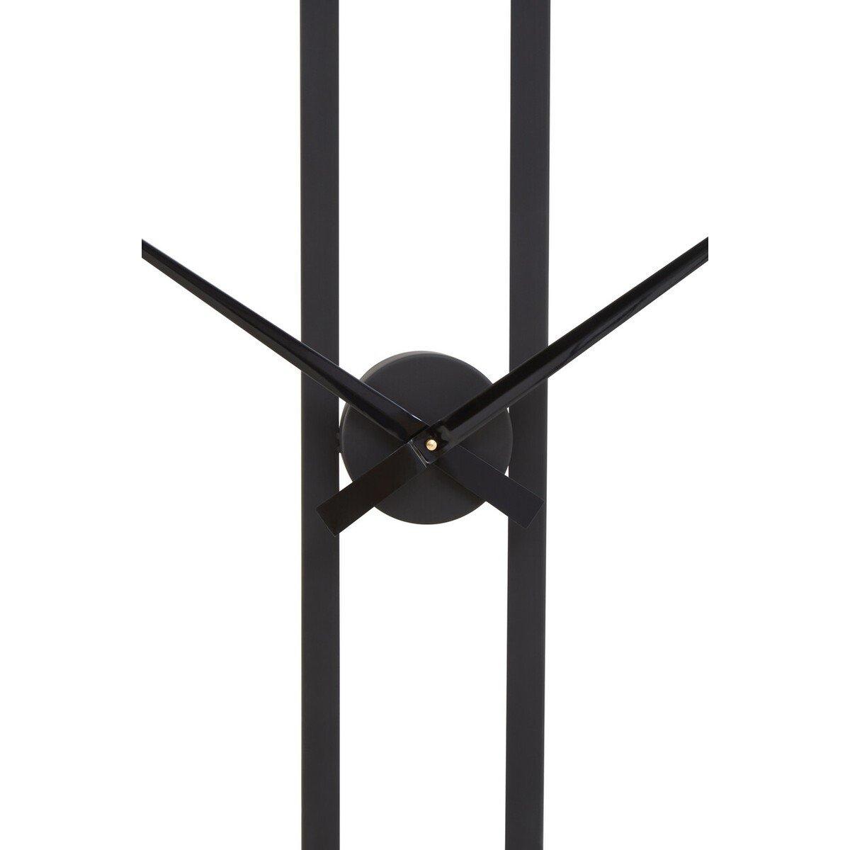 Black - Premier Housewares - Beauly 107cm Dia Black Metal Wall Clock - 6
