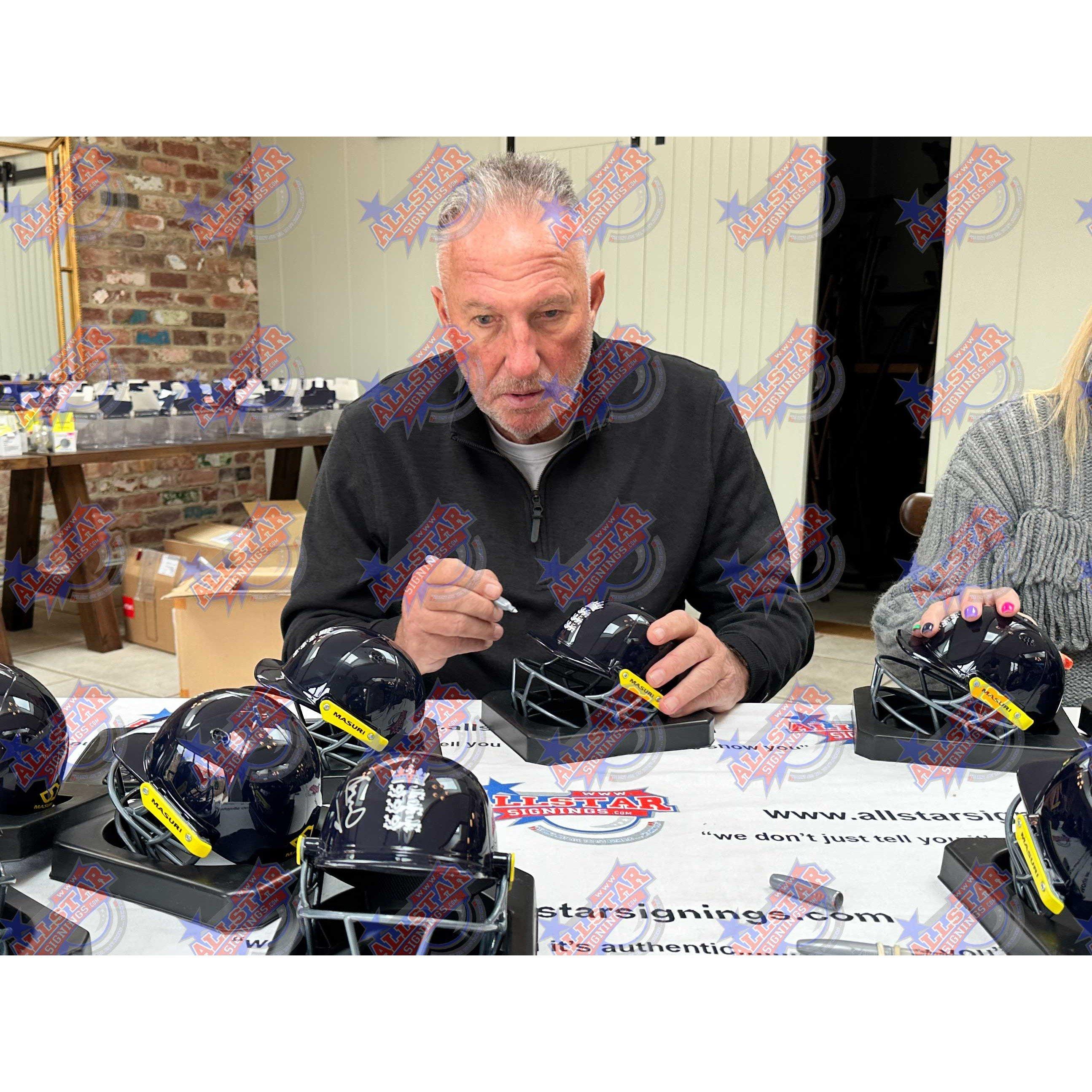 Blue - AllStarSignings Ltd - Ian Botham signed & framed England mini cricket he - 2