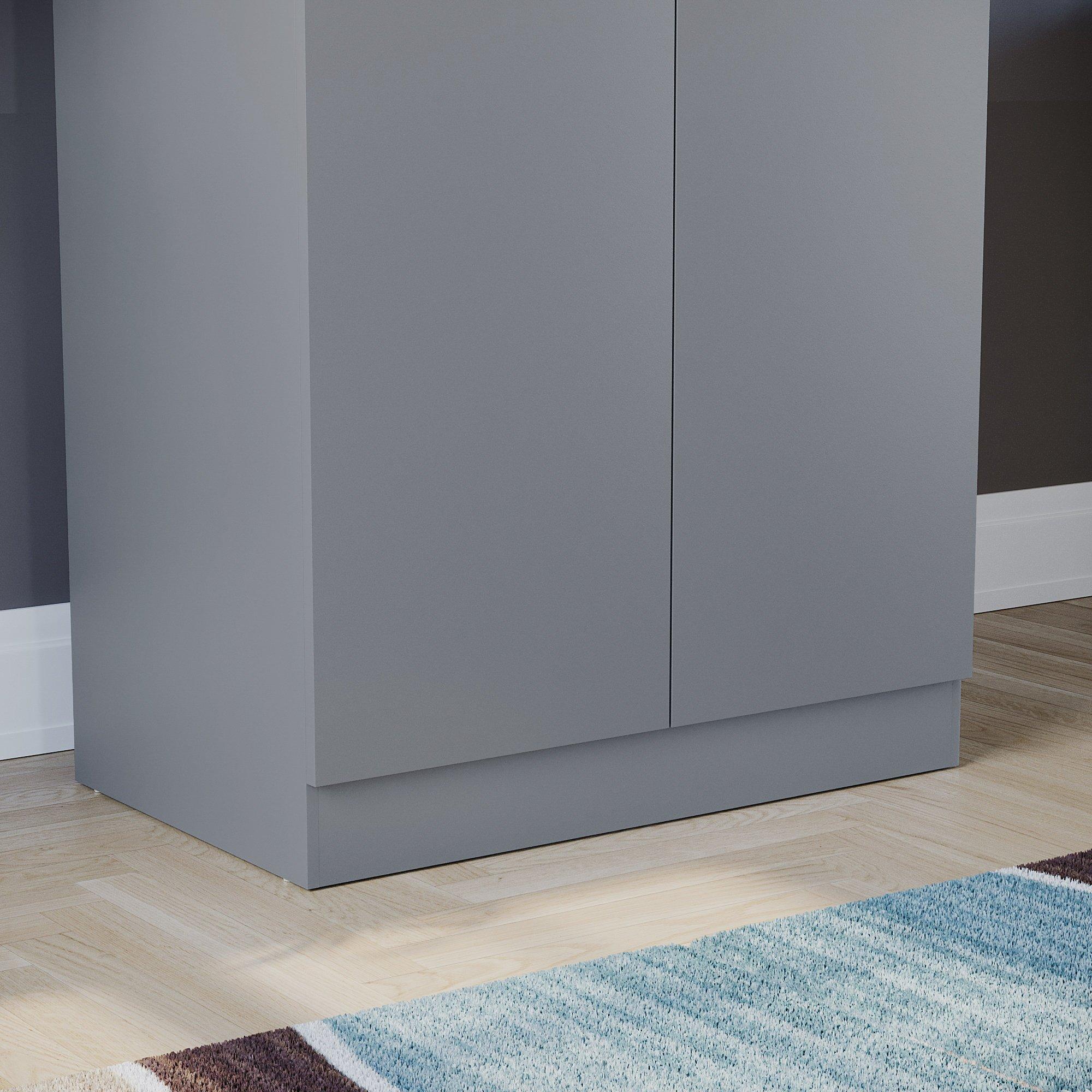 Grey - Lassic - Vida Designs Riano 2 Door Wardrobe - 4