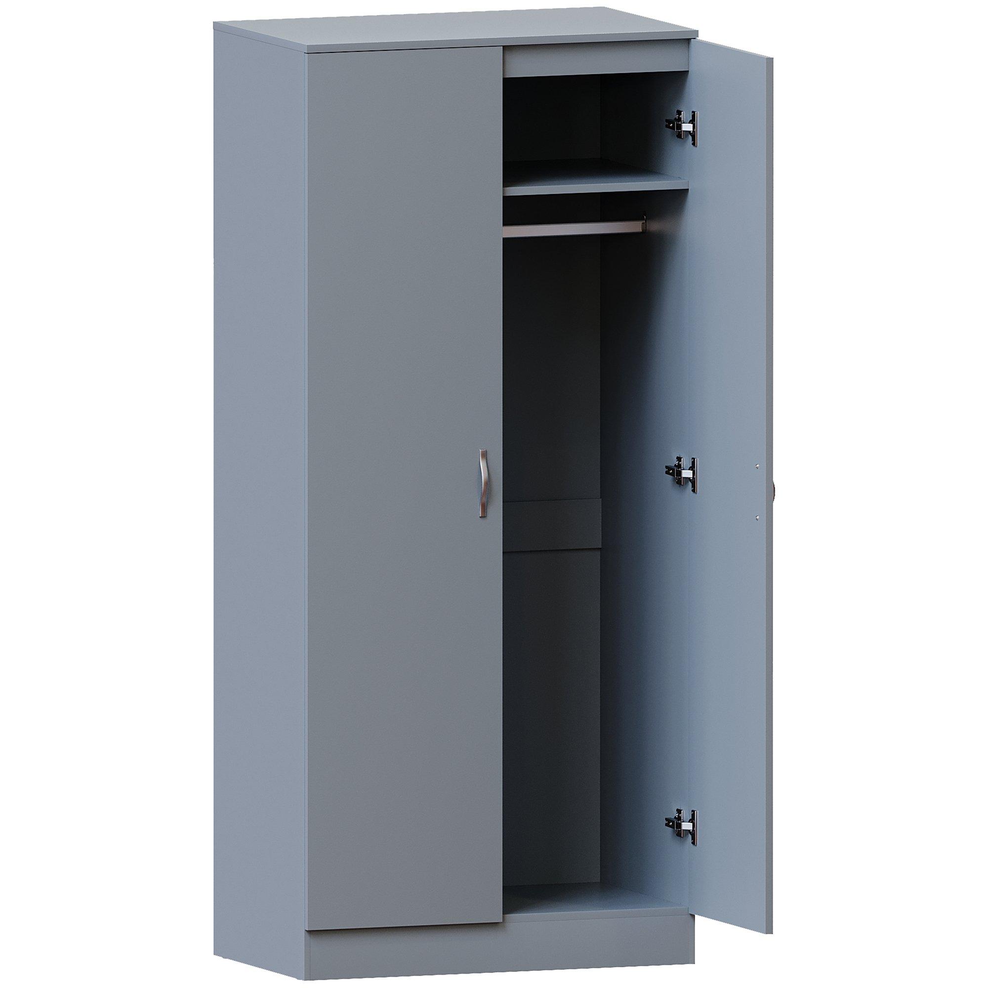 Grey - Lassic - Vida Designs Riano 2 Door Wardrobe - 8