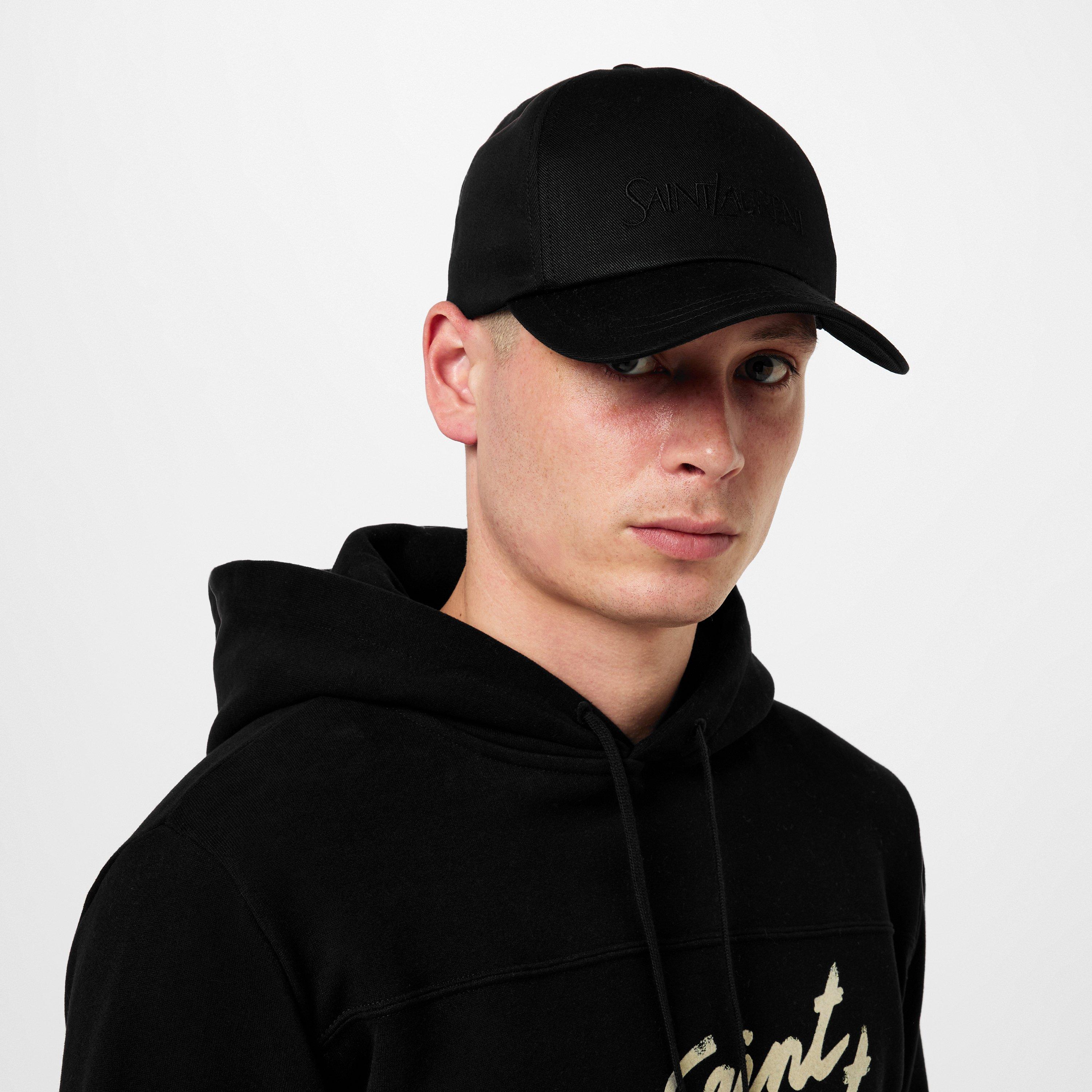 Black - Saint Laurent - Logo Embroidered Cap - 2