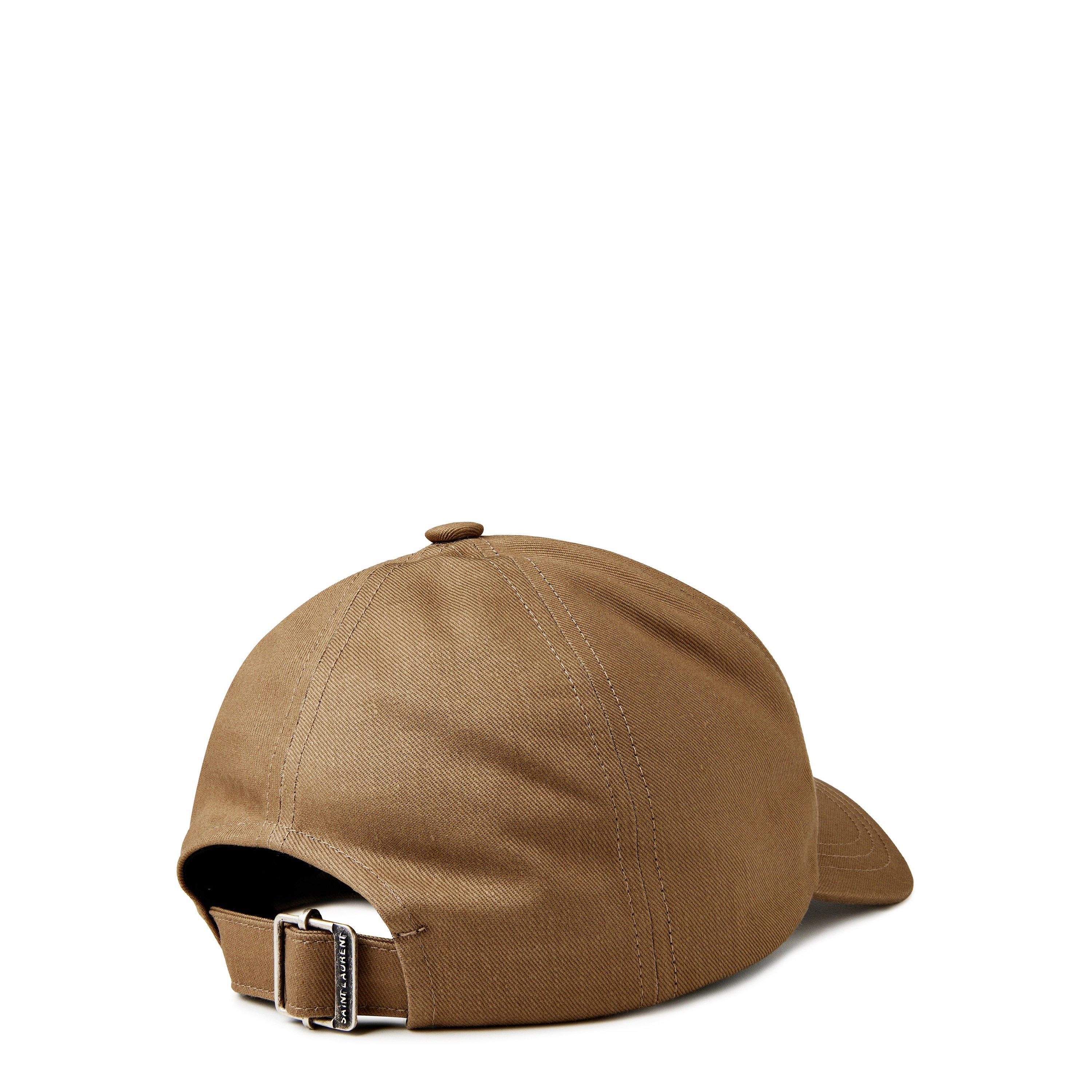 Beige - Saint Laurent - Logo Embroidered Cap - 3