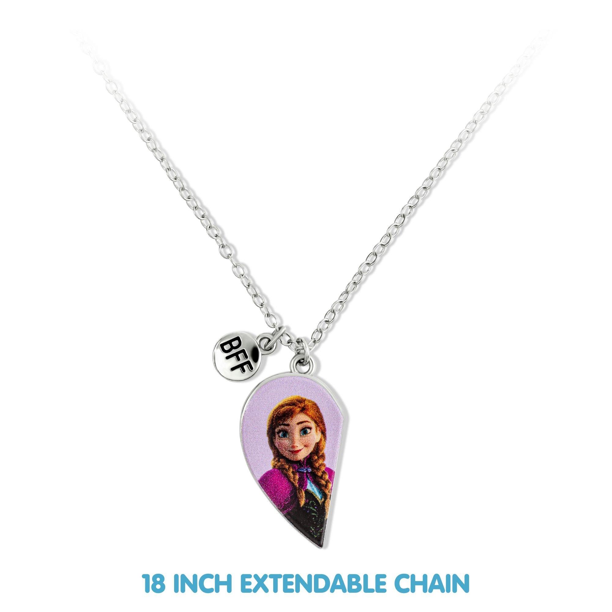 Silver - Disney - Frozen 2 PC BFF heart necklaces - 3