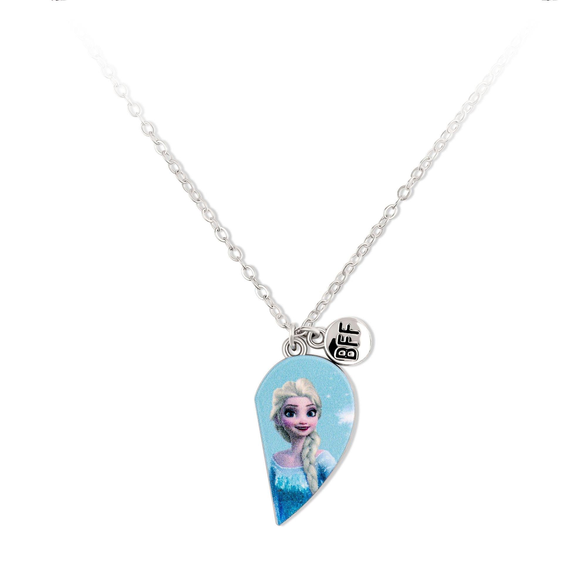 Silver - Disney - Frozen 2 PC BFF heart necklaces - 4