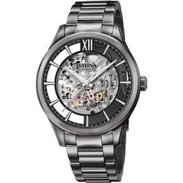 Festina Mens  Black Automatic Skeleton Watch