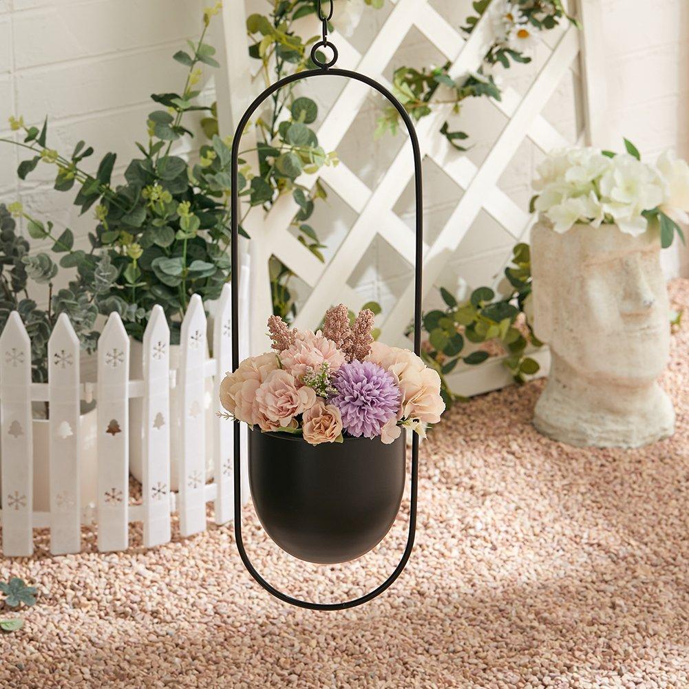 Black - LIFE IDEAS - Nordic-Style Hanging Iron Flower Pot - 2