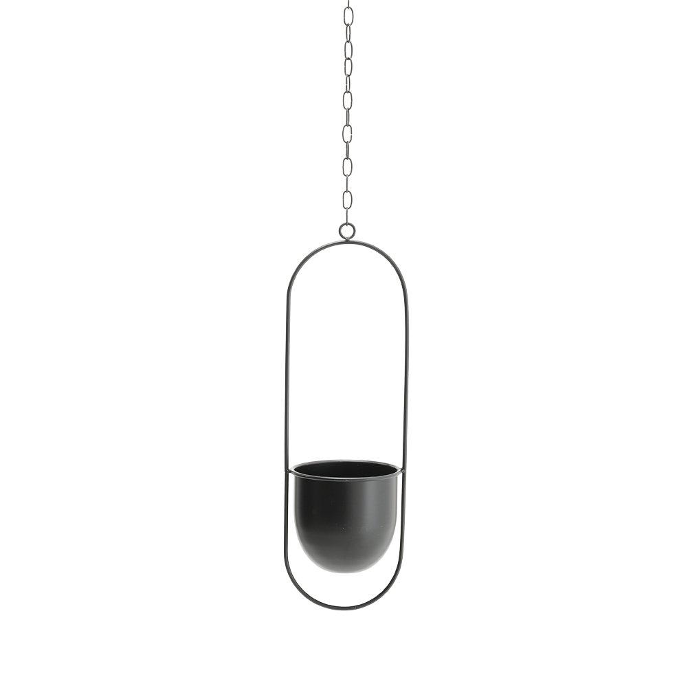 Black - LIFE IDEAS - Nordic-Style Hanging Iron Flower Pot - 3