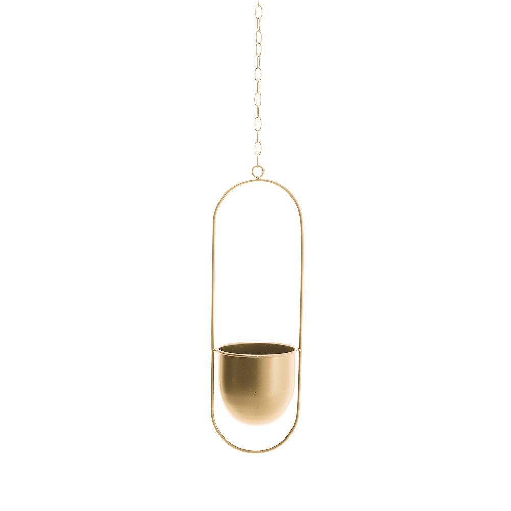 Gold - LIFE IDEAS - Nordic-Style Hanging Iron Flower Pot - 3