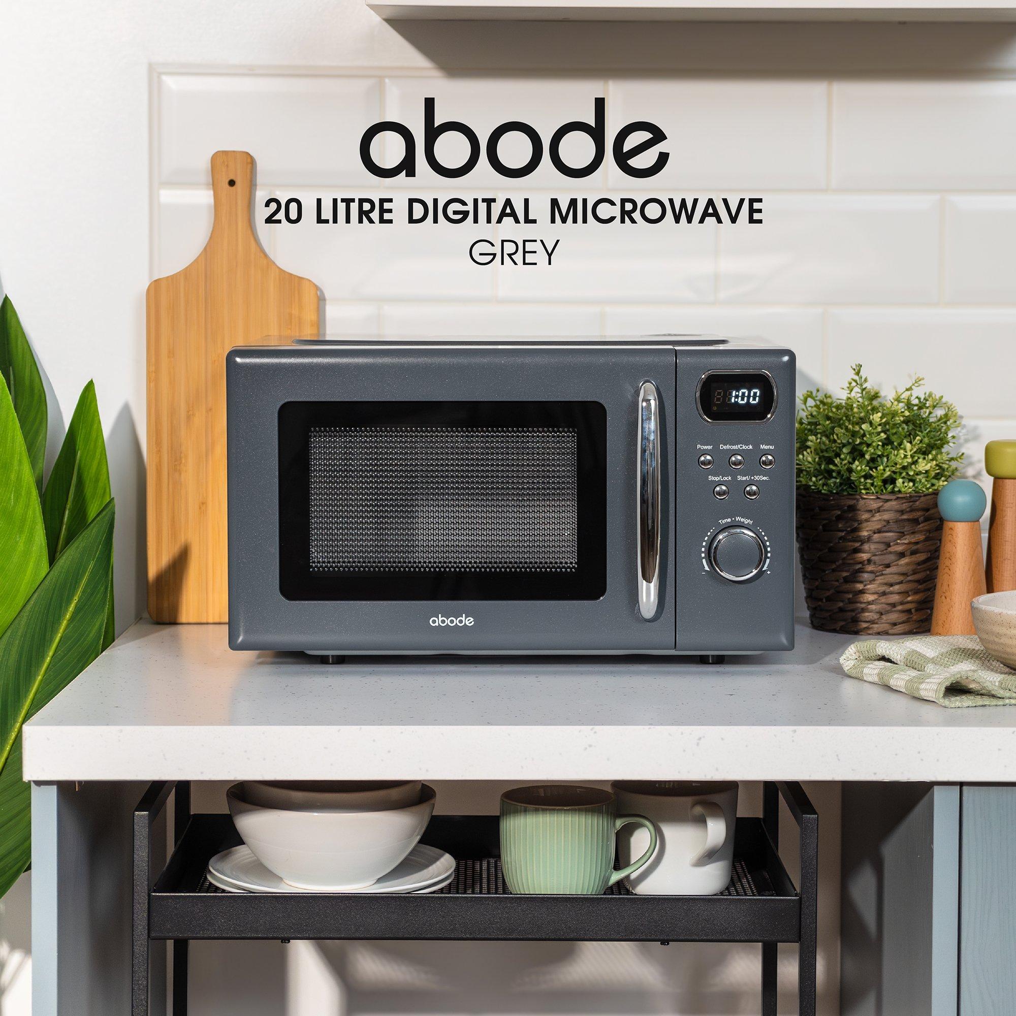 Grey - Abode - AMD2004G/01 20L Digital Microwave in Grey - 4