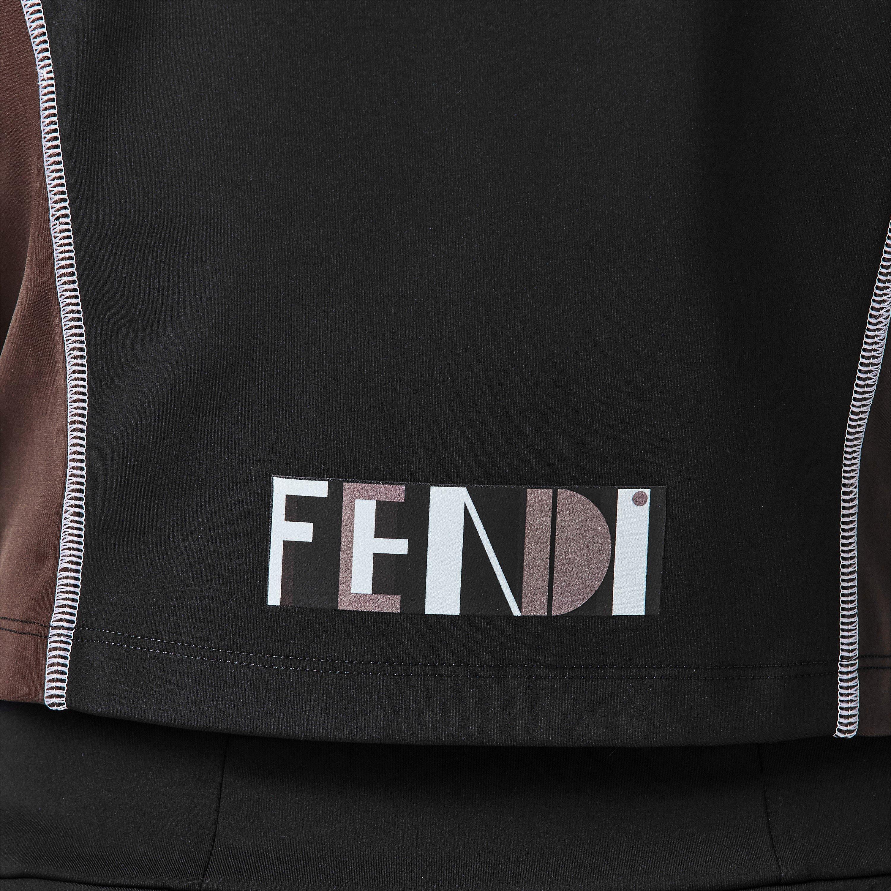 Blk Brown - Fendi - Women's Zipped Baselayer Top - 5
