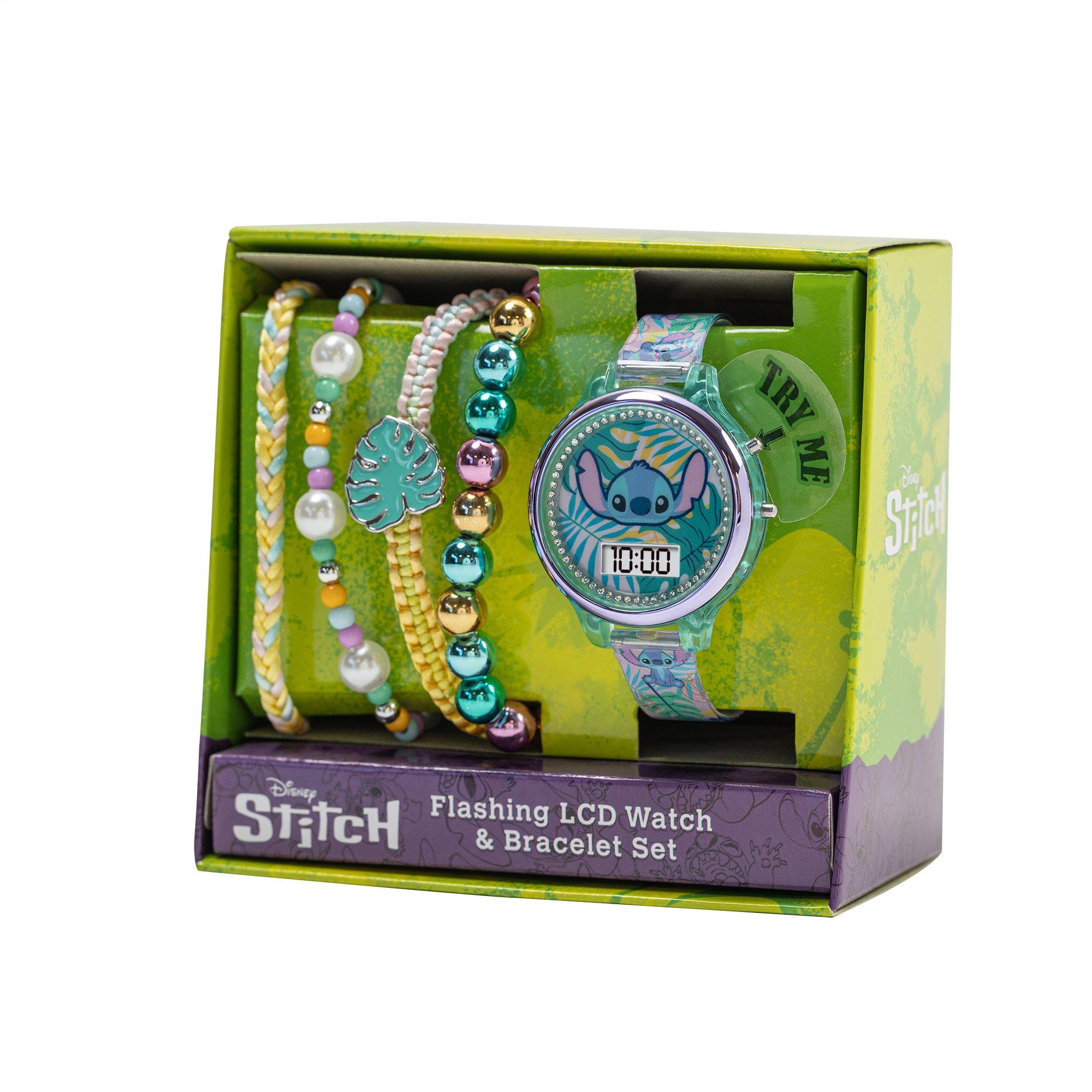 Multi - Disney Stitch - Disney Stitch LCD Watch & Bracelet Set - 8