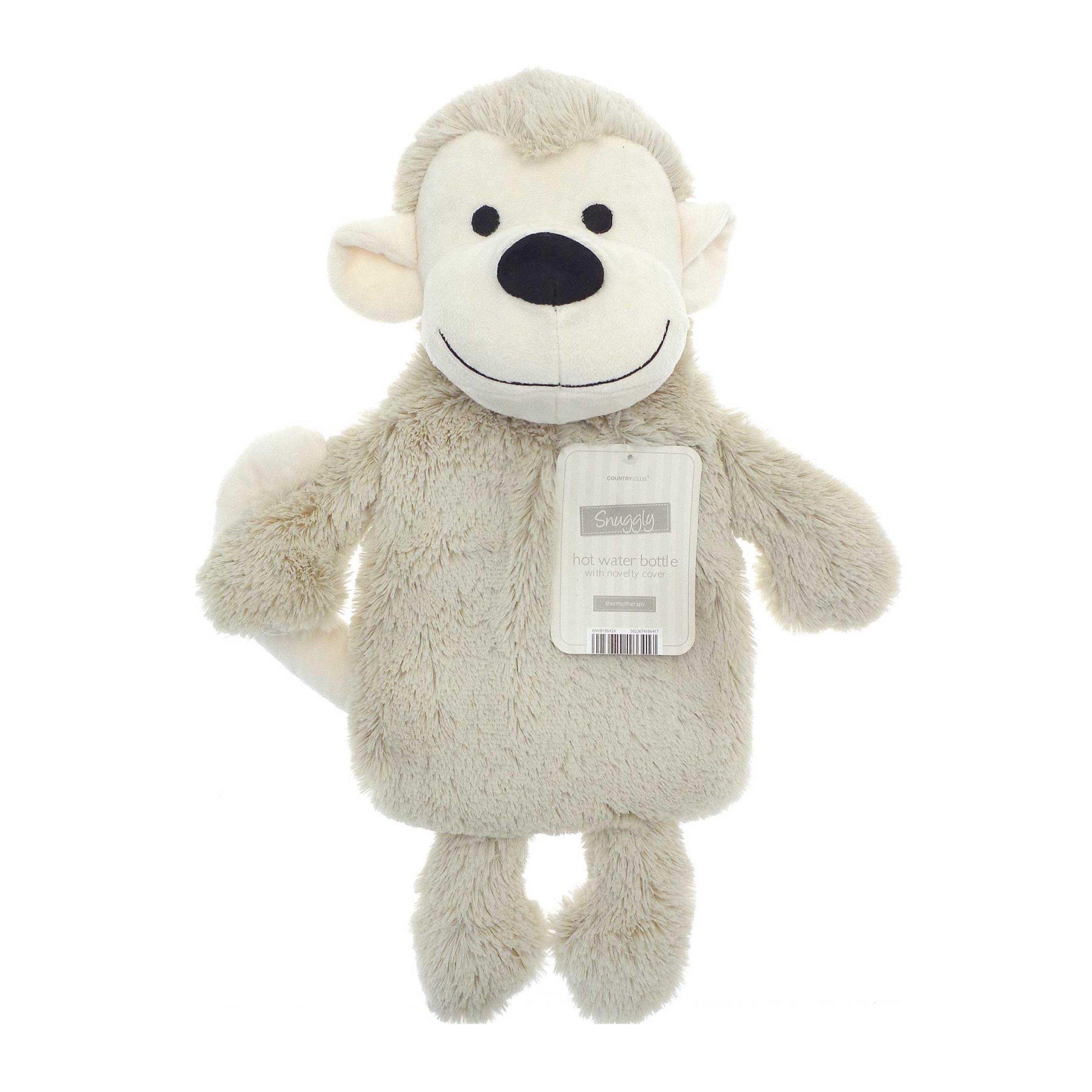 Cream - Country Club - Hot Water Bottle with Novelty Monkey Cover