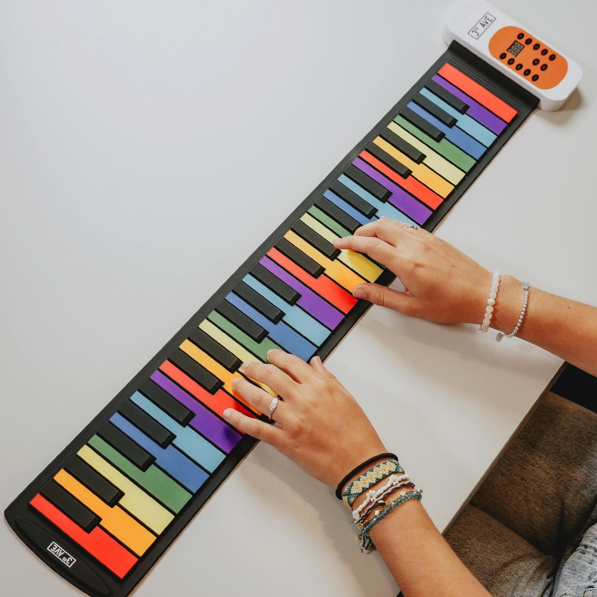 Rainbow - 3rd Avenue - 49 Key Rainbow Soft Touch Roll Up Piano - 5