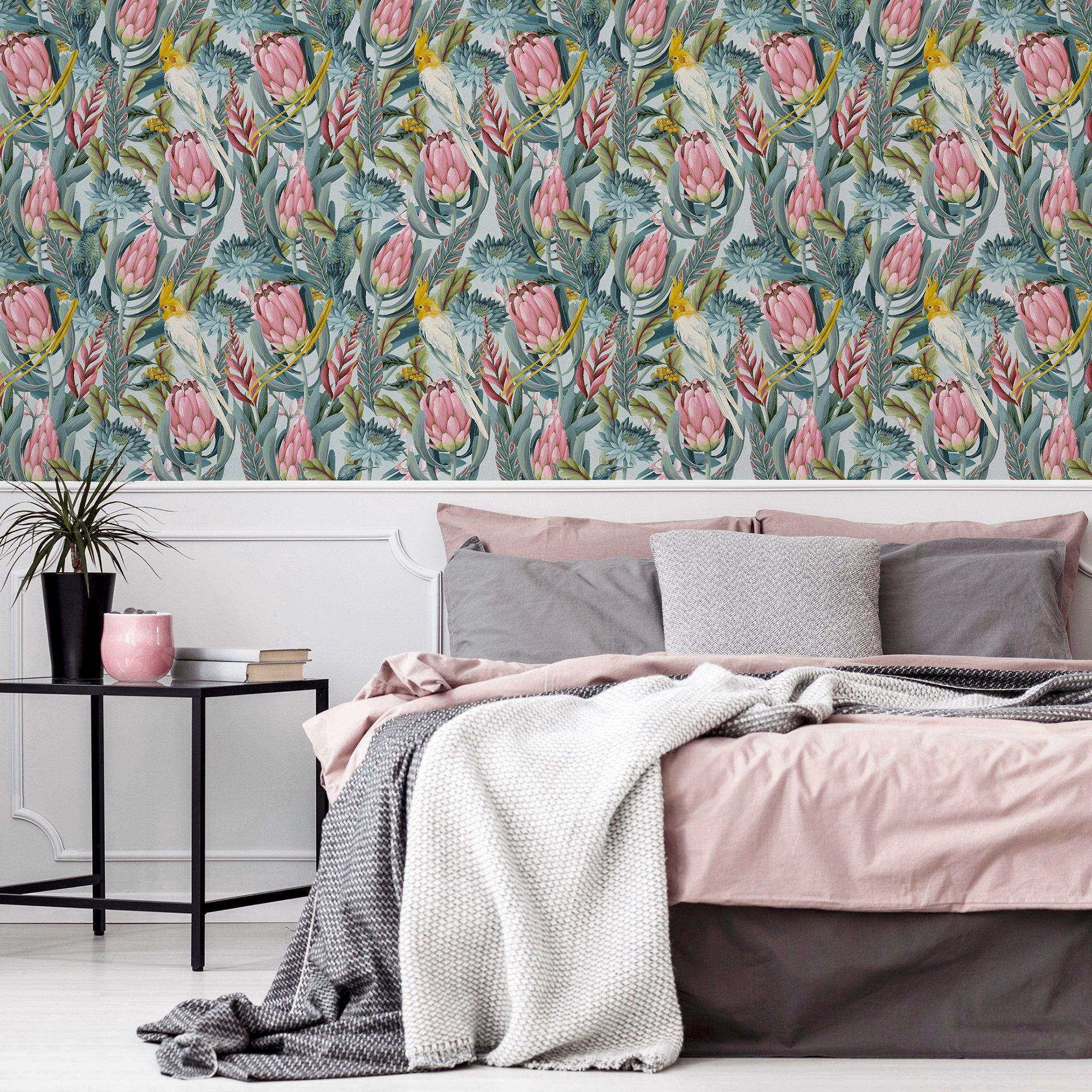 Multicoloured - Arthouse - Rainforest Escape Green Pink sw12 - 7