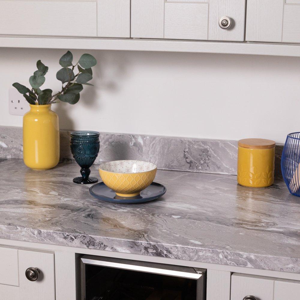 Greige - D C Fix - dc fix Marble Paladina Self Adhesive Vinyl Pack 3 - 6