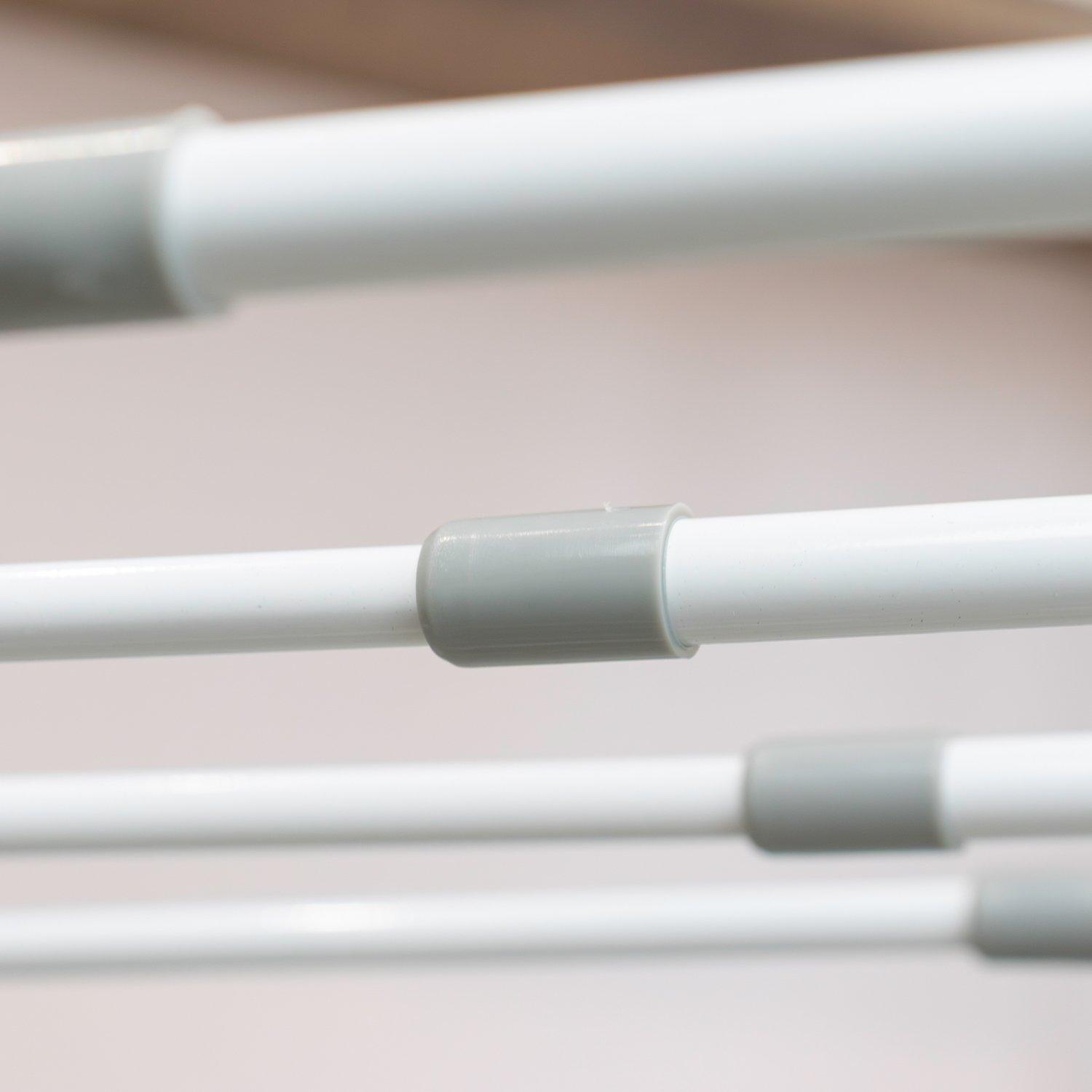 White - JVL - Extendable 3 Tier Concertina Airer - 8M White - 6