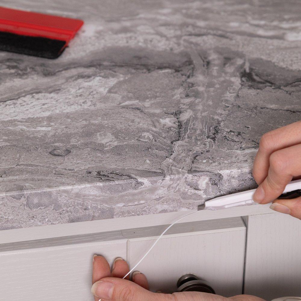 Greige - D C Fix - dc fix Marble Paladina Self Adhesive Vinyl - 3