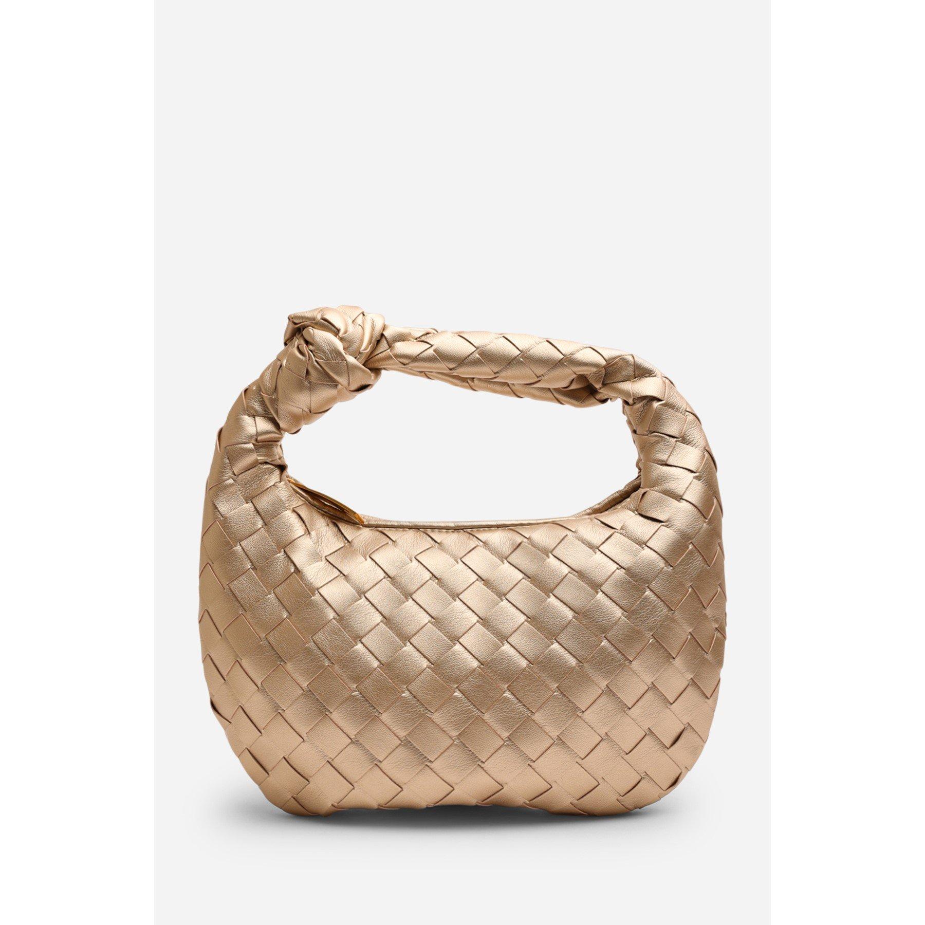 Gold - Wheres That From - Aura Classic Woven Hobo Bag - 2