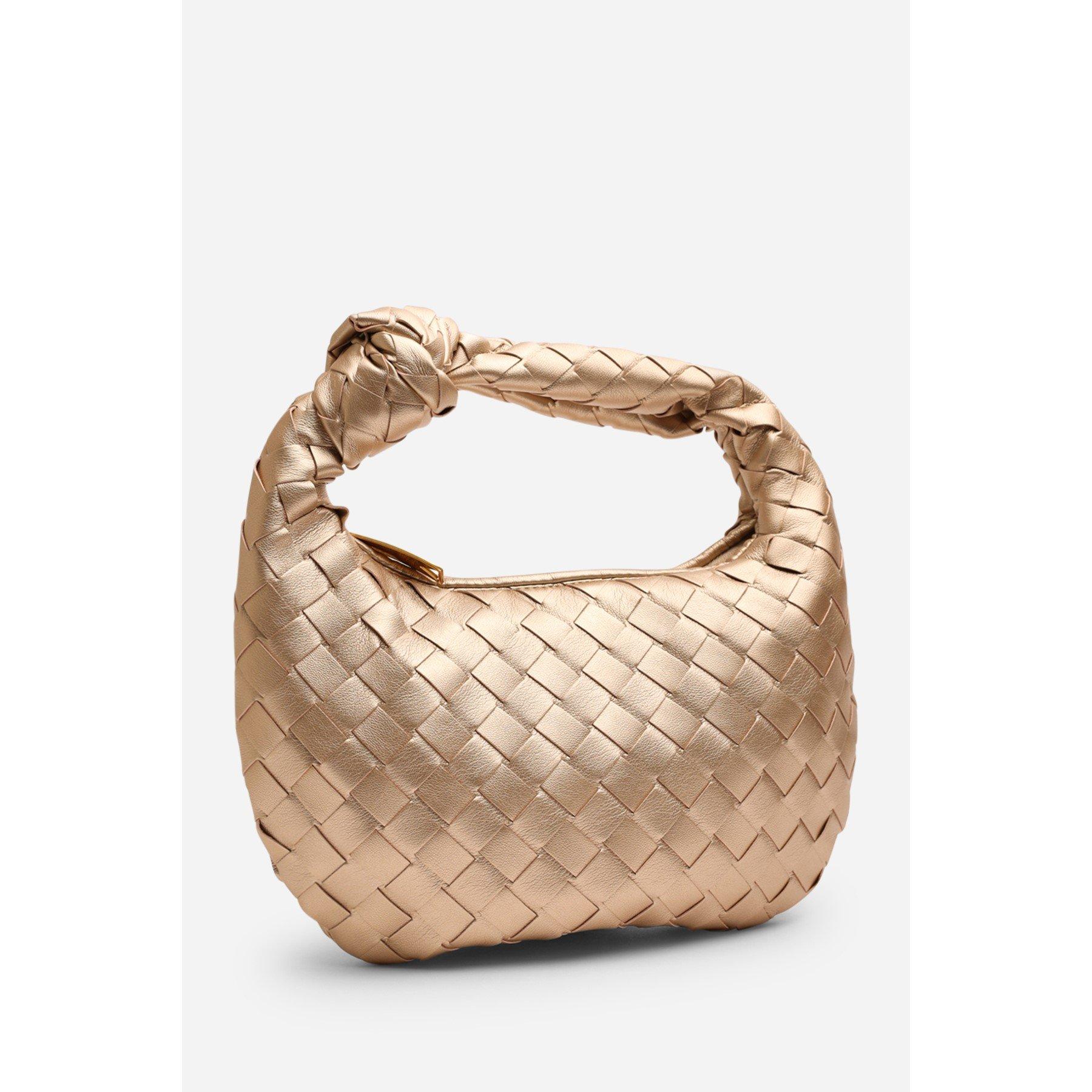 Gold - Wheres That From - Aura Classic Woven Hobo Bag - 3
