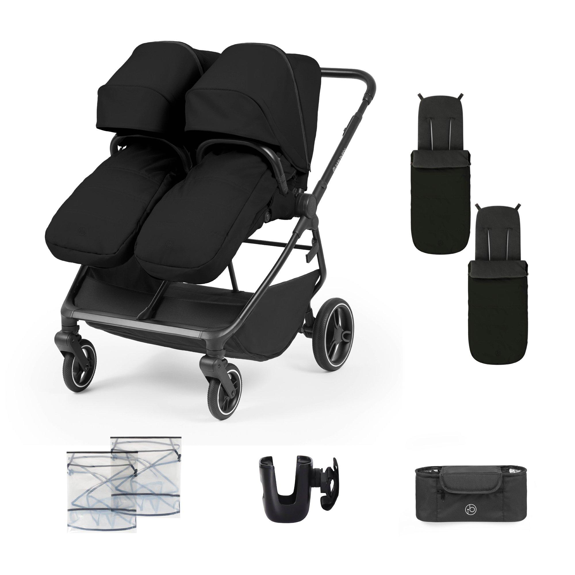 Black - Ickle Bubba - Altair Double Stroller - 1