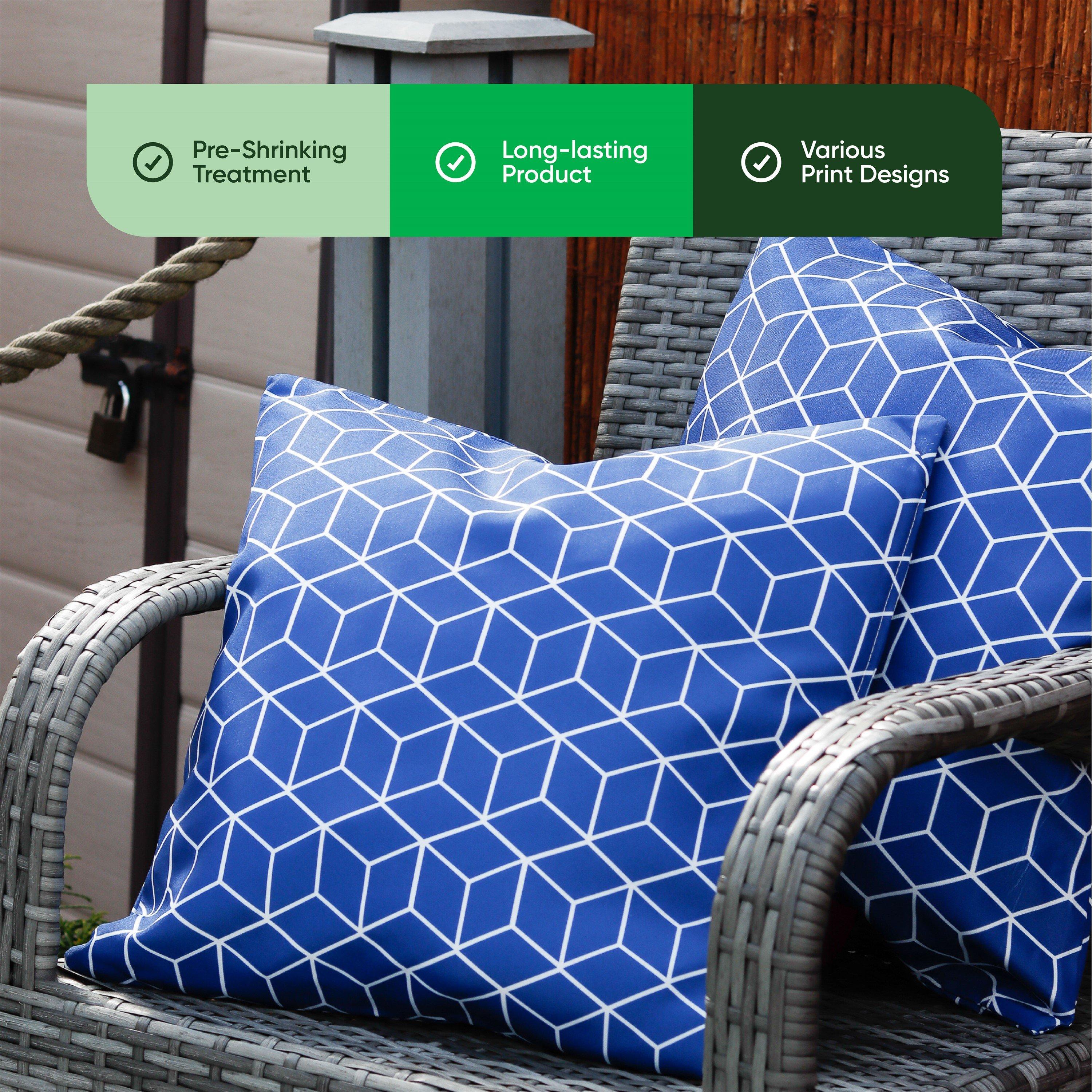 Blue - Streetwize - Decorative Blue Cube Scatter Cushion Covers - 3