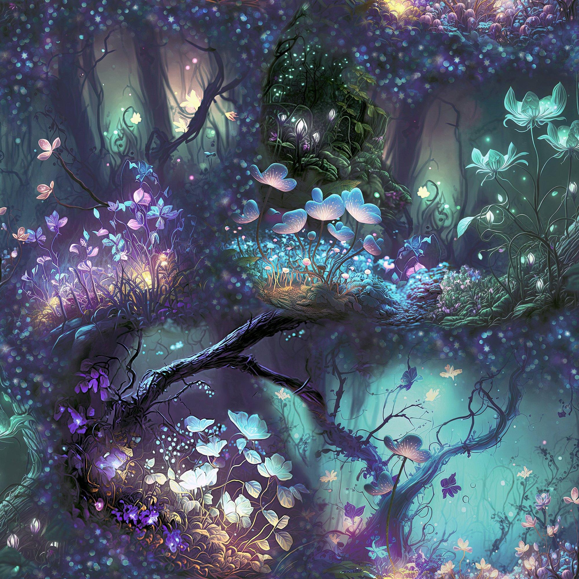 Arthouse  Magical Garden  Wallpaper - coloured