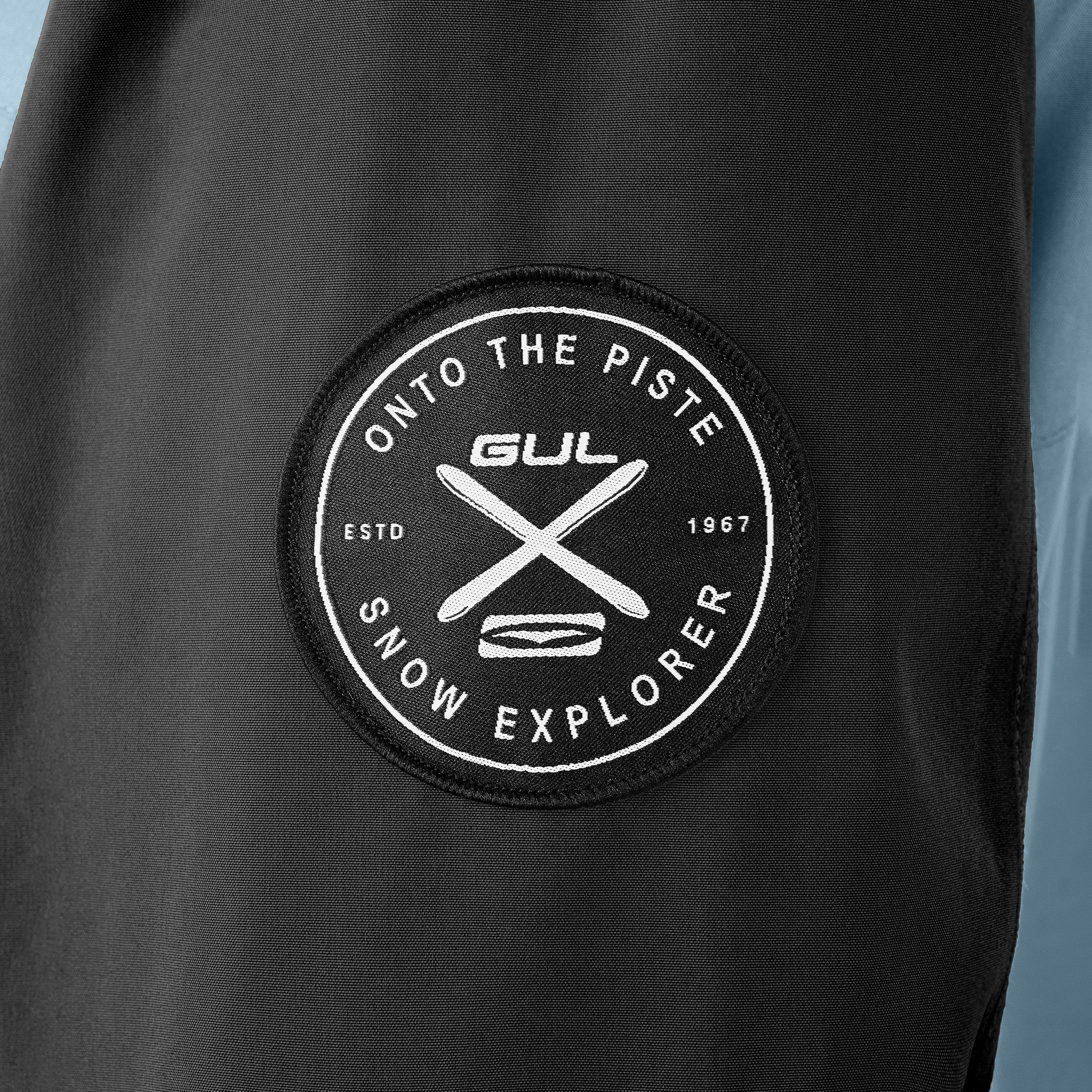 Blau/Schwarz - Gul - Powder Waterproof Windproof DWR Ski Jacket - 4