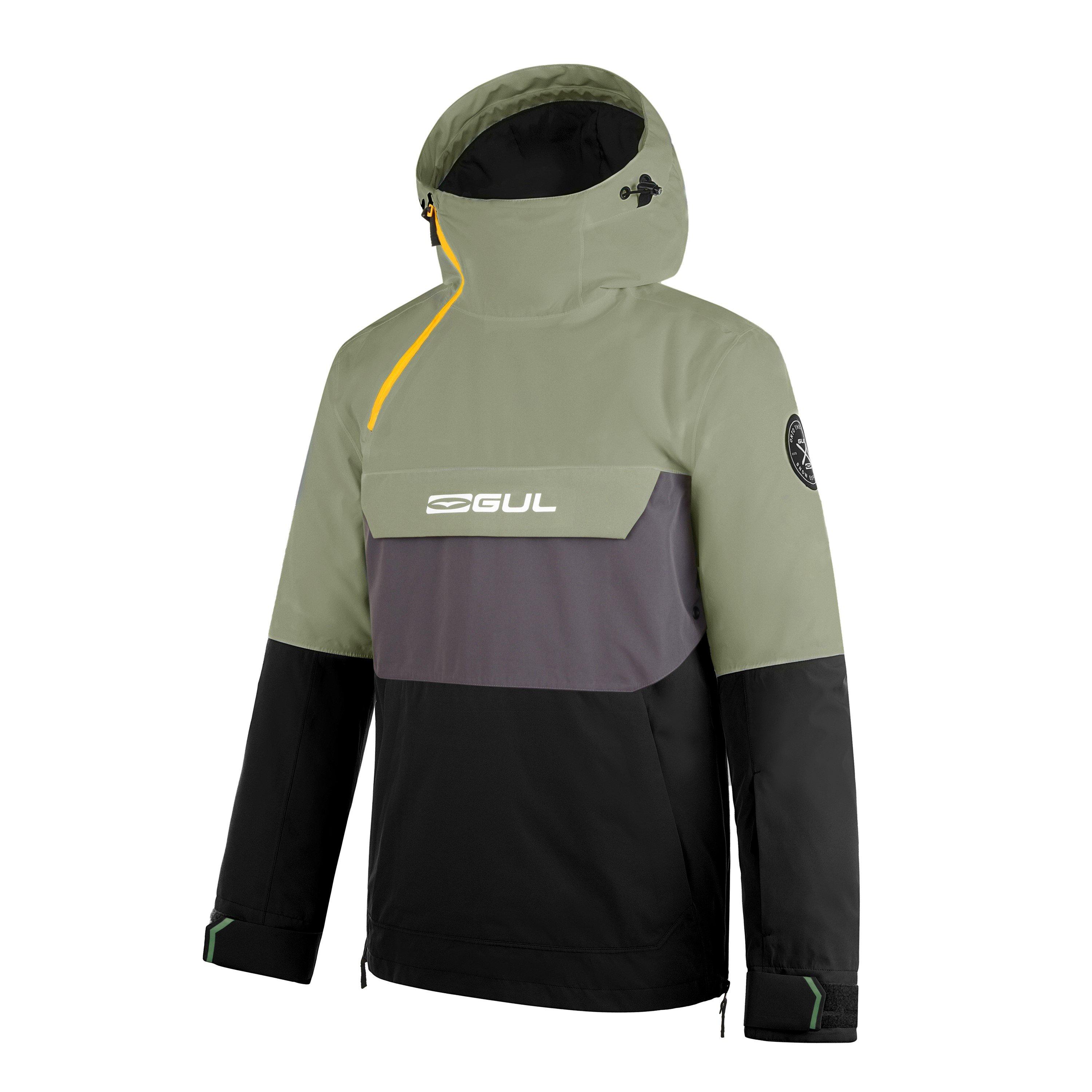 Khaki/Zwart - Gul - Powder Anorak Waterproof Windproof Ski Jacket - 3