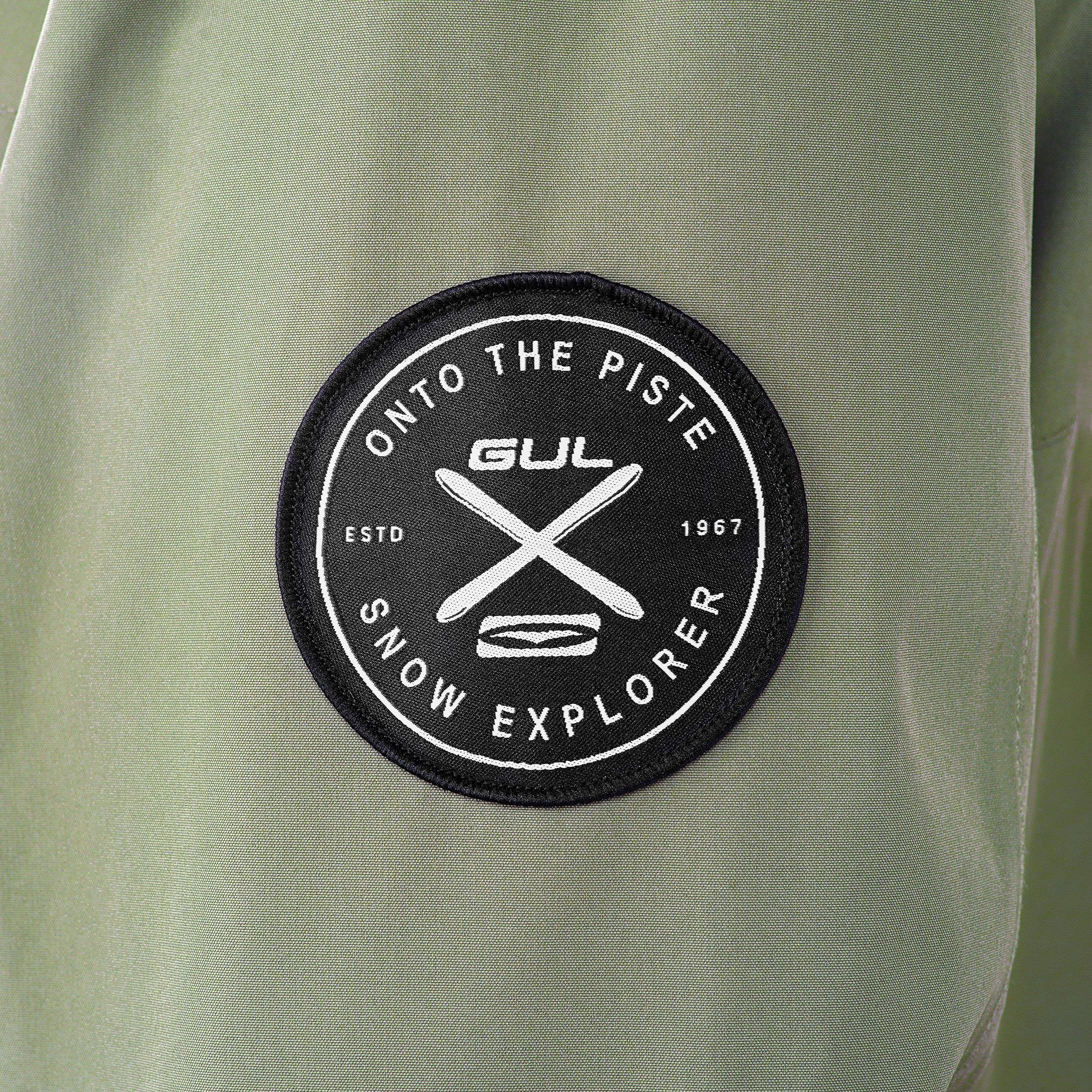 Khaki/Zwart - Gul - Powder Anorak Waterproof Windproof Ski Jacket - 4