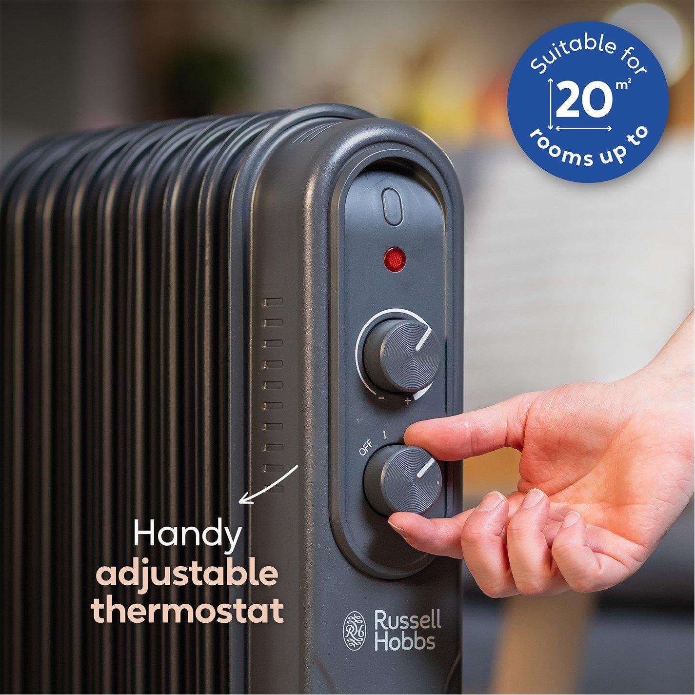 Matt Anthracite - Russell Hobbs - RHOFR9004A Oil Filled Radiator - 5