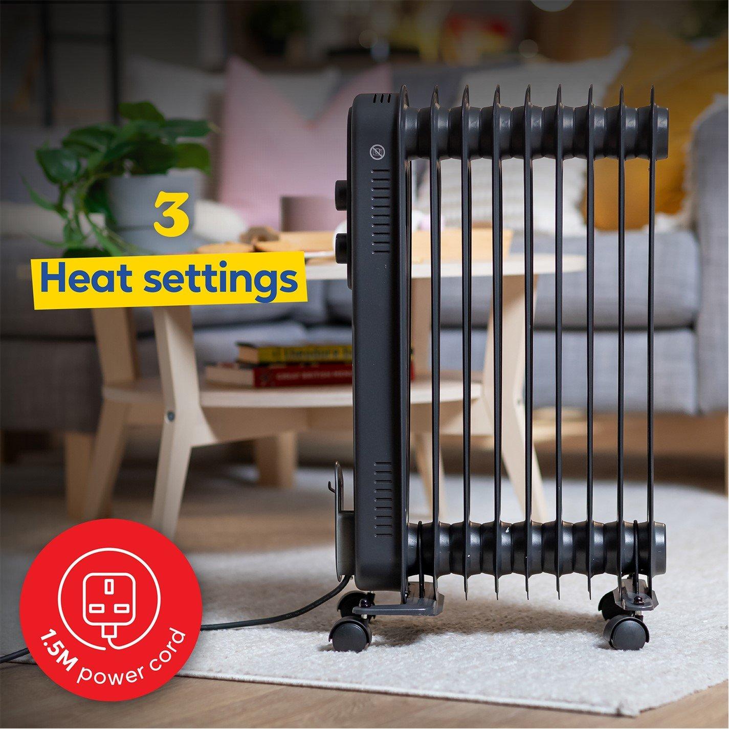 Matt Anthracite - Russell Hobbs - RHOFR9004A Oil Filled Radiator - 6