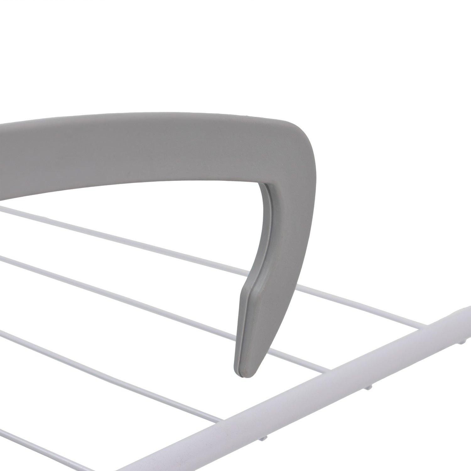 White - JVL - Over the Radiator Clothes Airer with Folding A - 2