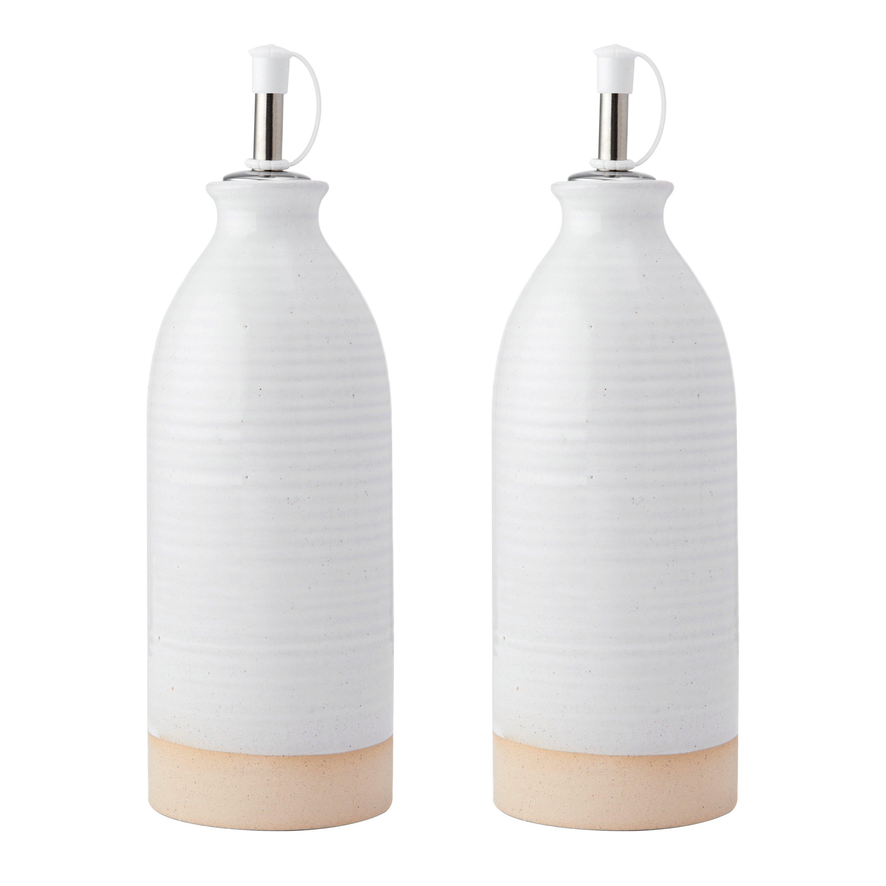 Cream - KitchenCraft - KitchenCraft Idilica Oil and Vinegar Bottles - 1