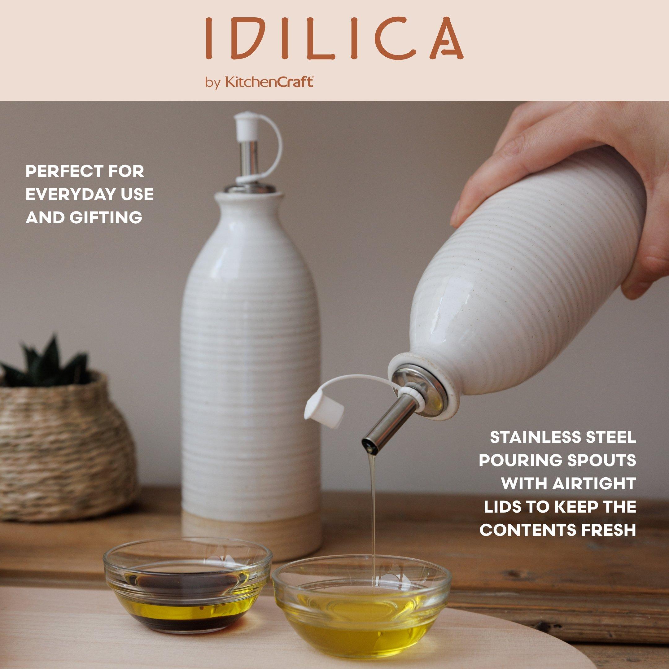 Cream - KitchenCraft - KitchenCraft Idilica Oil and Vinegar Bottles - 3