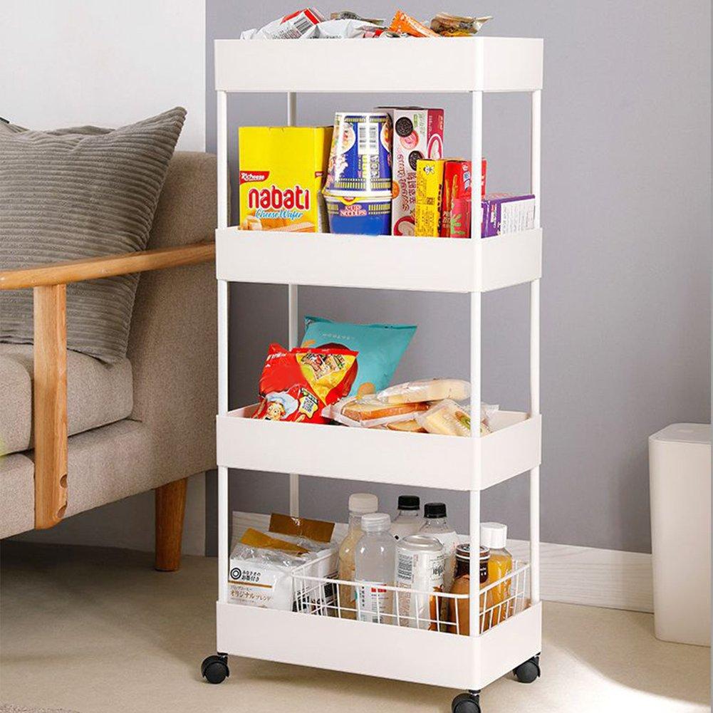 White - LIFE IDEAS - Multi-Tier Trolley Cart for Kitchen & Bathroom - 2