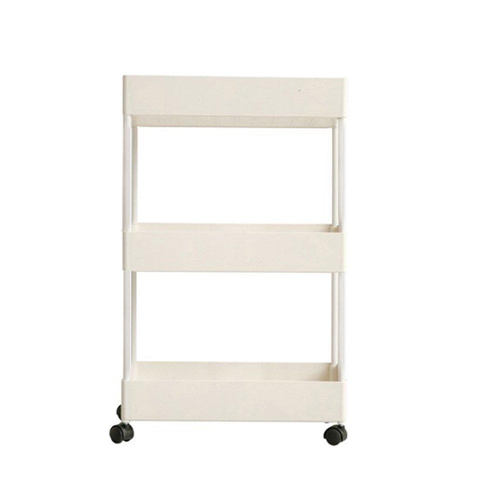 White - LIFE IDEAS - Multi-Tier Trolley Cart for Kitchen & Bathroom - 3