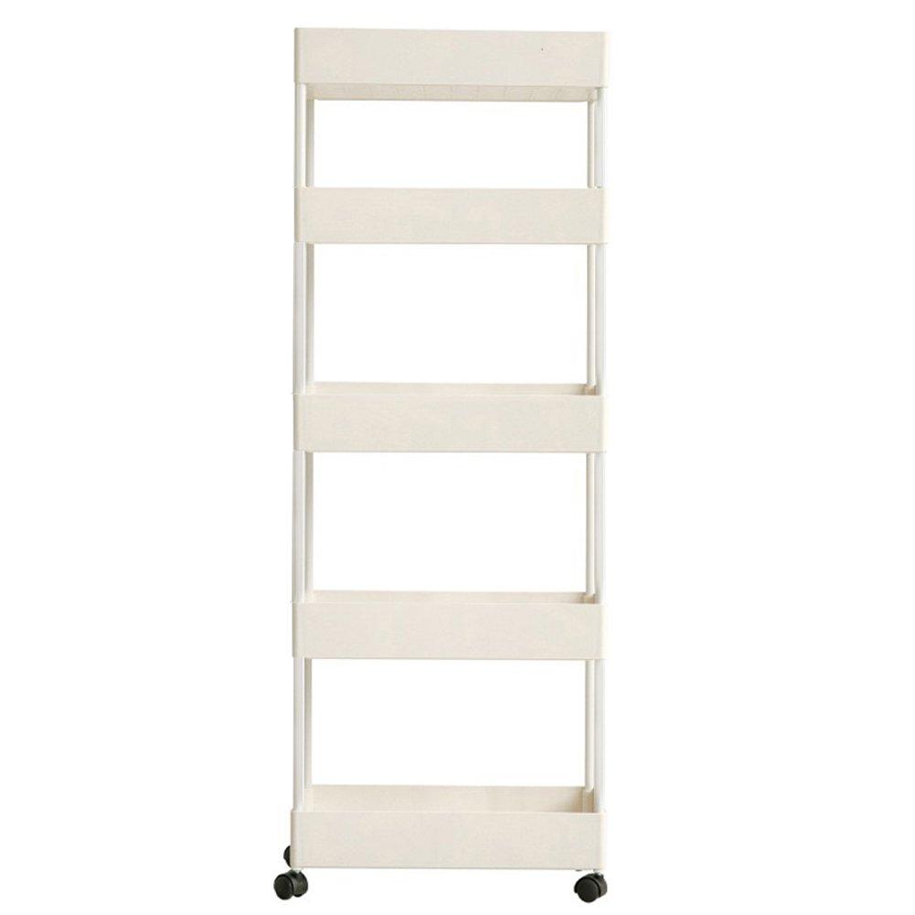 White - LIFE IDEAS - Multi-Tier Trolley Cart for Kitchen & Bathroom - 5