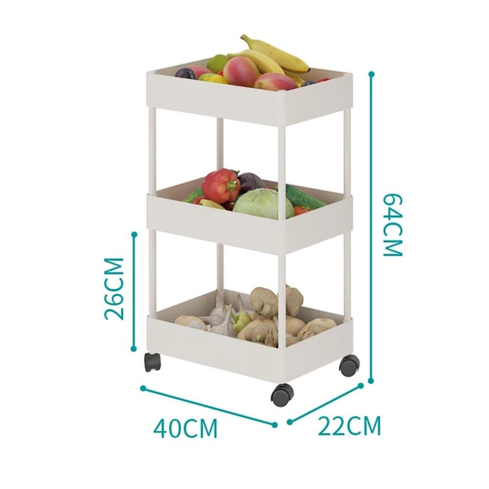 White - LIFE IDEAS - Multi-Tier Trolley Cart for Kitchen & Bathroom - 6