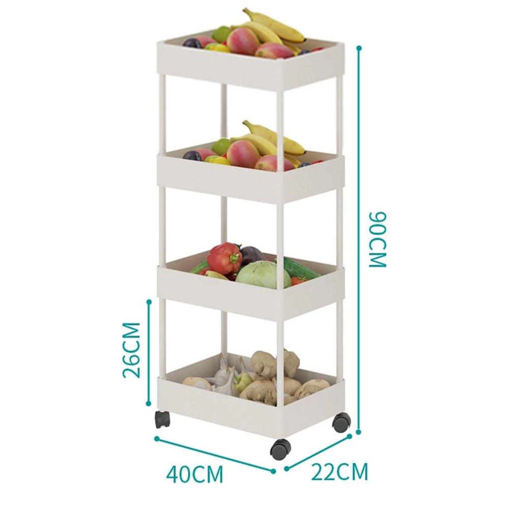 White - LIFE IDEAS - Multi-Tier Trolley Cart for Kitchen & Bathroom - 7