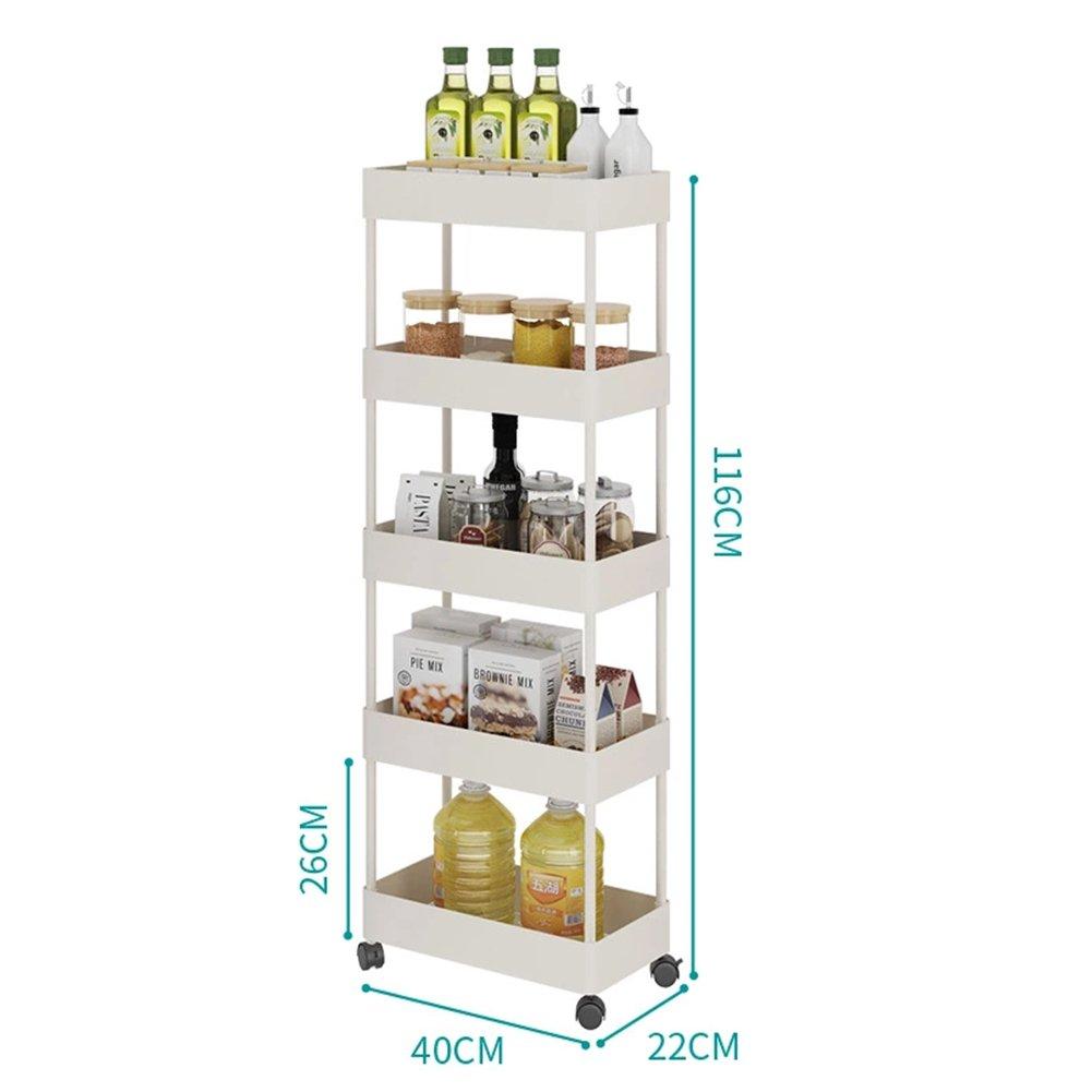 White - LIFE IDEAS - Multi-Tier Trolley Cart for Kitchen & Bathroom - 8
