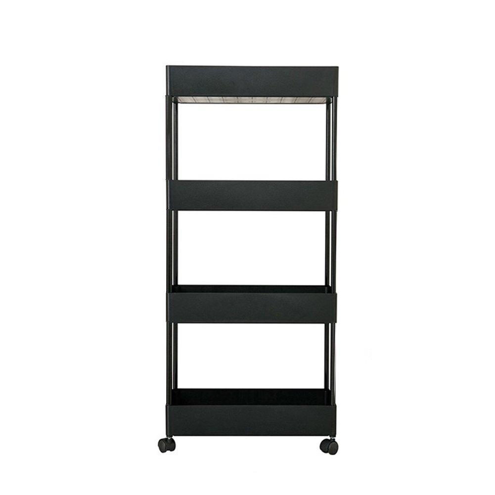 Black - LIFE IDEAS - Multi-Tier Trolley Cart for Kitchen & Bathroom - 4
