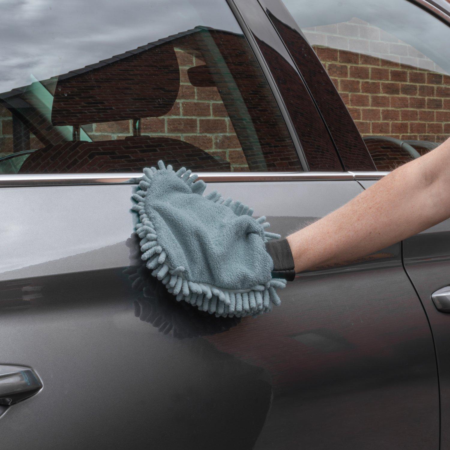 Grey - JVL - JVL Microfibre Hand Mitt - Grey - 13