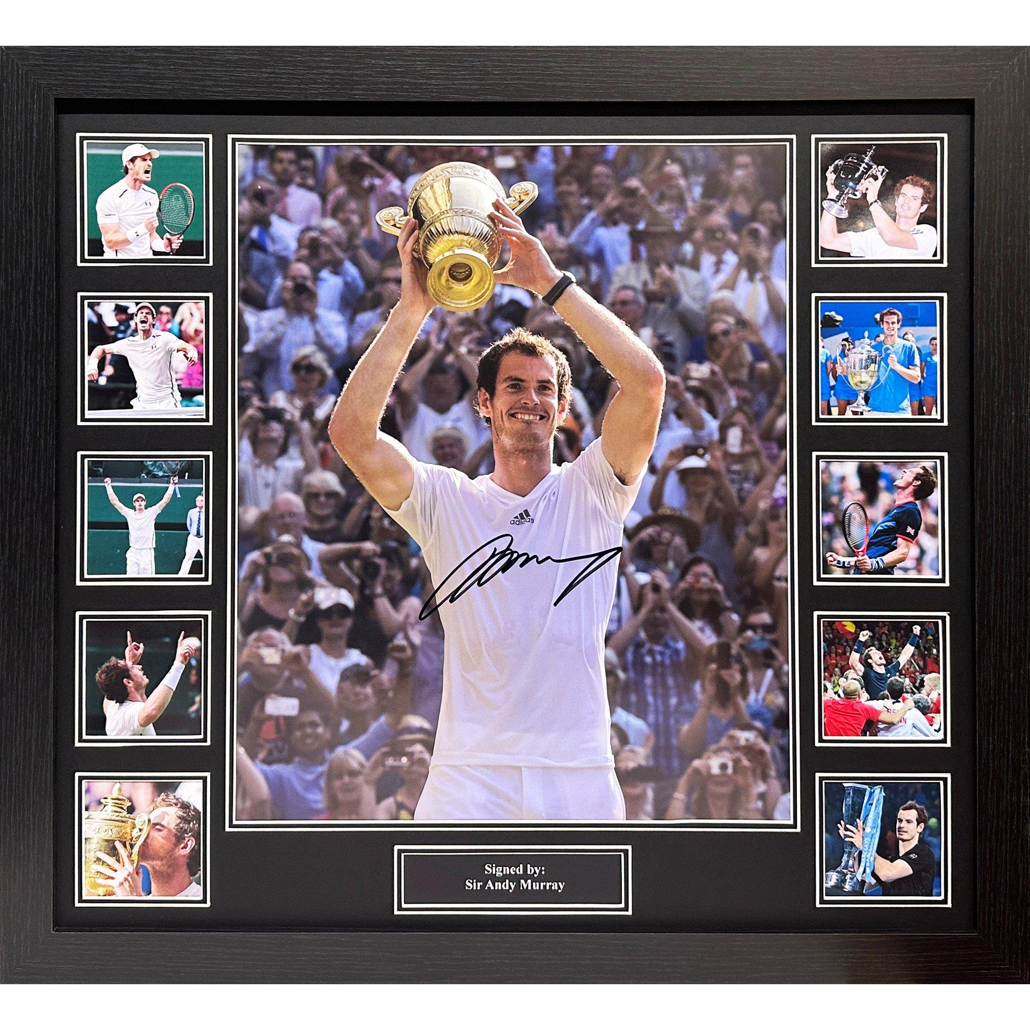 White - AllStarSignings Ltd - Andy Murray signed & framed Head tennis photograph - 1