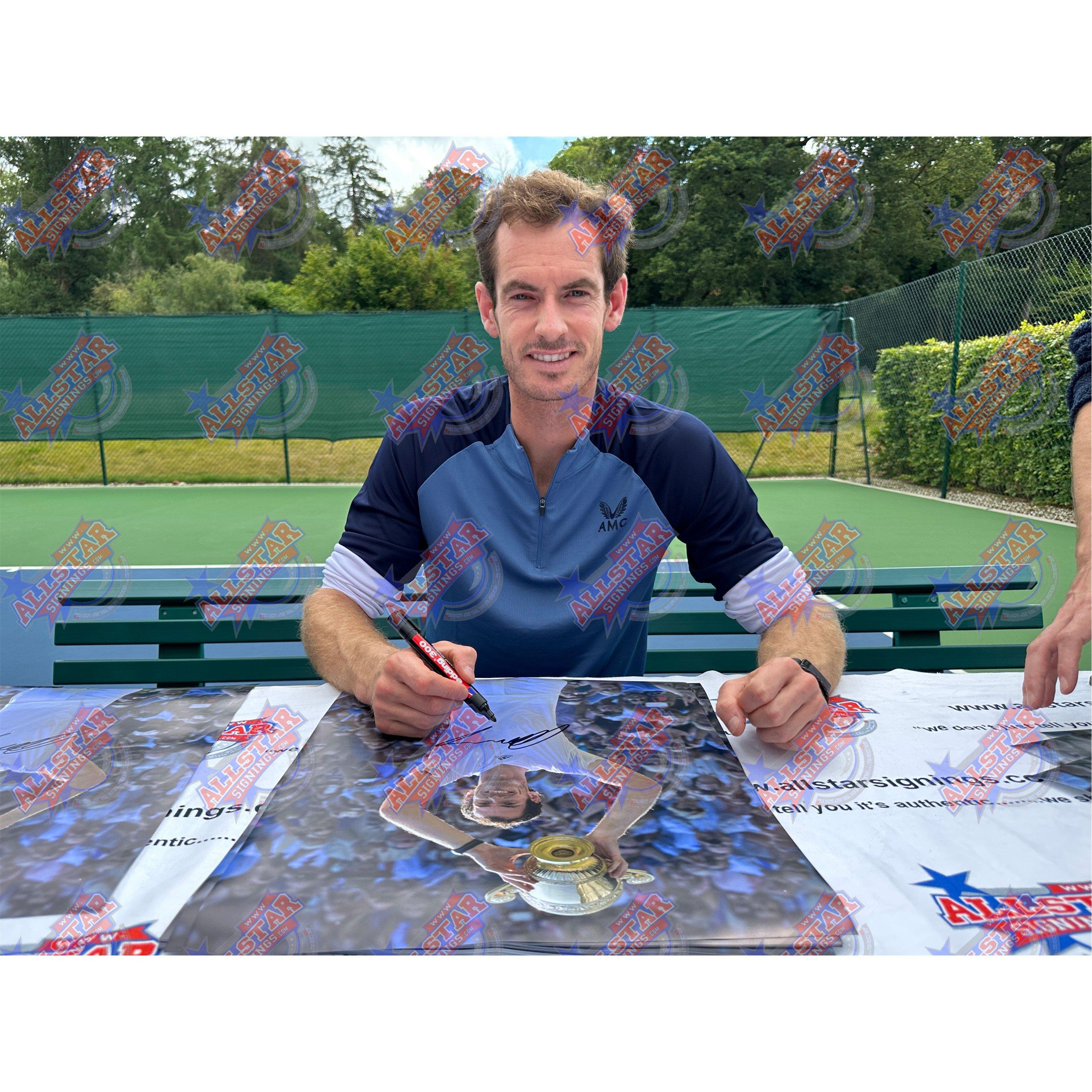 White - AllStarSignings Ltd - Andy Murray signed & framed Head tennis photograph - 2