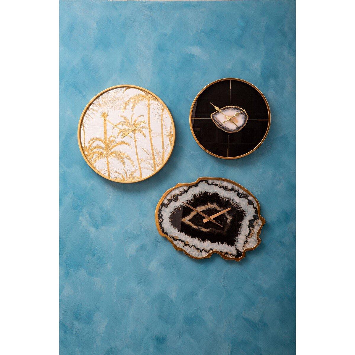 Interiors By Premier  Celina 45Cm Dia Botanical Wall Clock - Gold - 4x 45x 45c