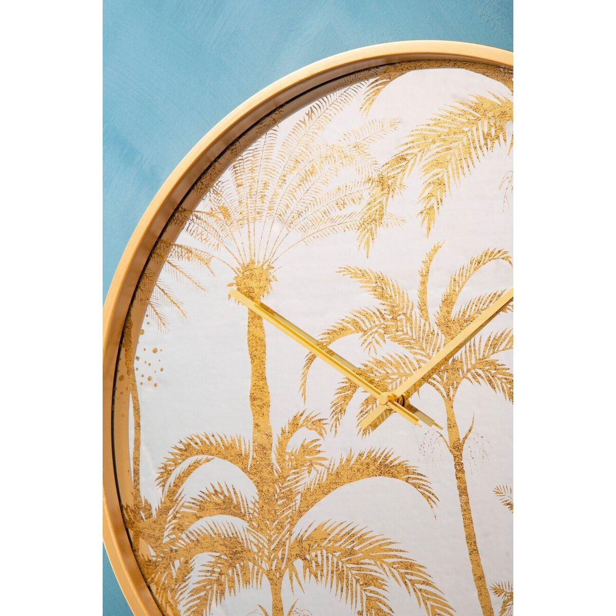 Gold - Premier Housewares - Celina 45cm Dia Botanical Wall Clock - 2